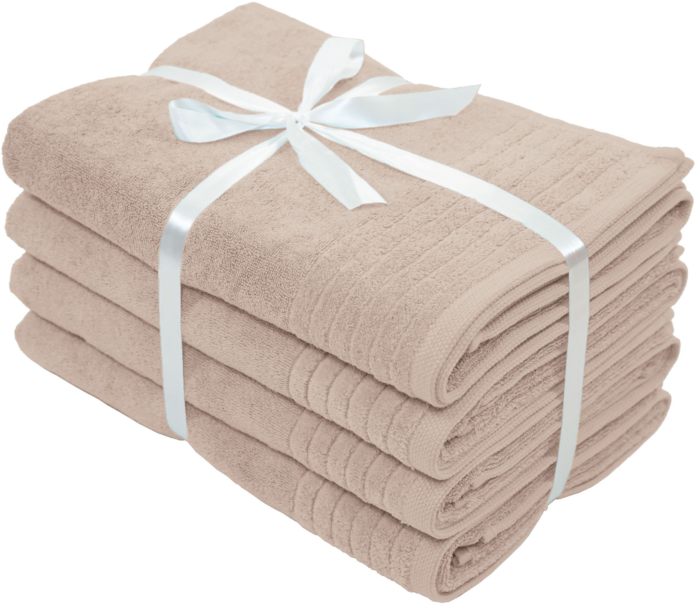 OTTO home Duschtücher Sanremo Premium, Premium Handtücher, 600 gr/m², 70x140cm, Frottier (Set, 4-St), mit Bordüre, flauschig und weich, dicke Qualität, 5 Jahre  – Bild 3 von 5
