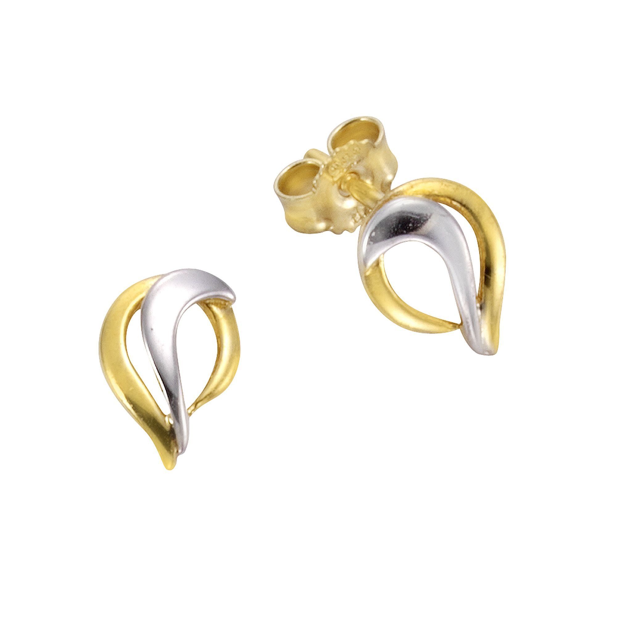 Fascination by Ellen K. Paar Ohrstecker 585/- Gelbgold bicolor glanz