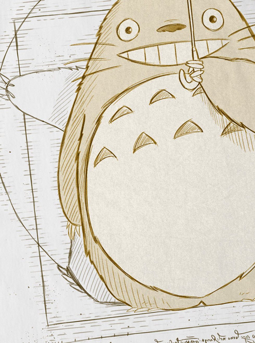 style3 T-Shirt Vitruvianischer Totoro neko anime ghibli mein nachbar tonari günstig online kaufen