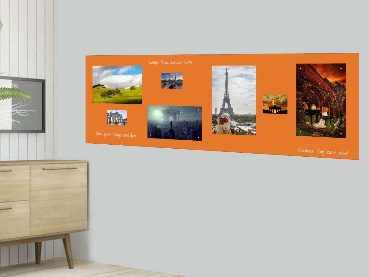 karofoilfix Magnetfolie Bunte Folie Magnetisch Orange – Selbstklebend +10 Magnete, 40 Größen, Bunte-Folie, selbstklebend, magnetisch, Orange-Folie
