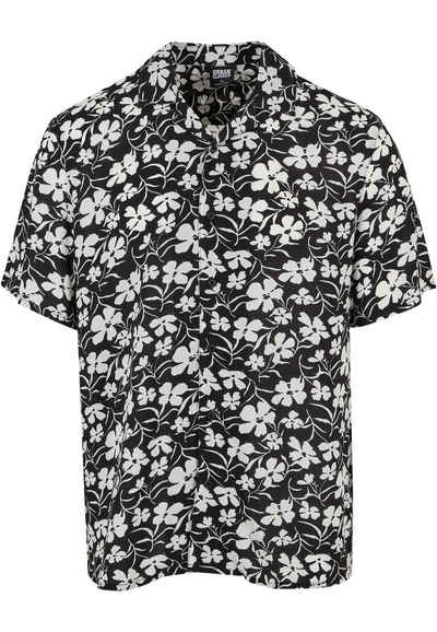 URBAN CLASSICS Langarmhemd Herren Viscose AOP Resort Shirt (1-tlg)