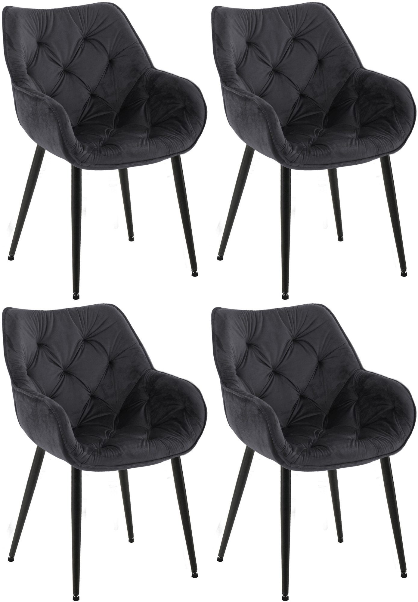 CLP Esszimmerstuhl Tanna Samt (4er Set), günstig online kaufen