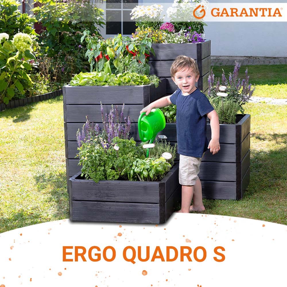 GARANTIA Hochbeet ERGO QUADRO S Hochbeet-System Wood 4 Paneele inkl. Verbinder