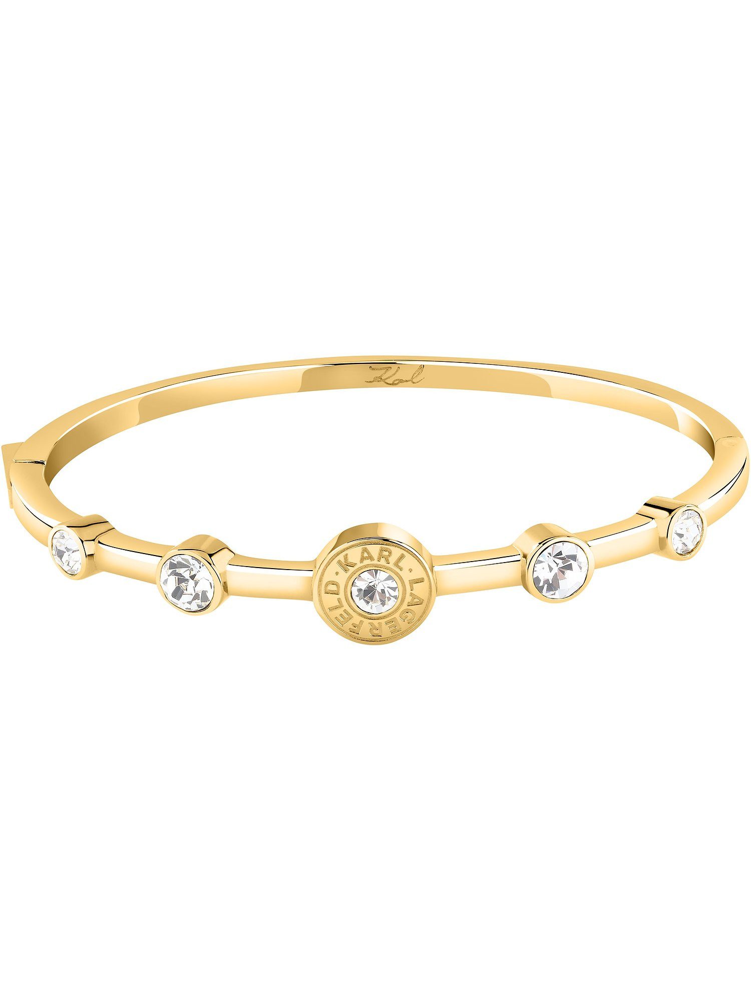 KARL LAGERFELD Armreif Karl Lagerfeld Damen-Armreif Edelstahl Kristall