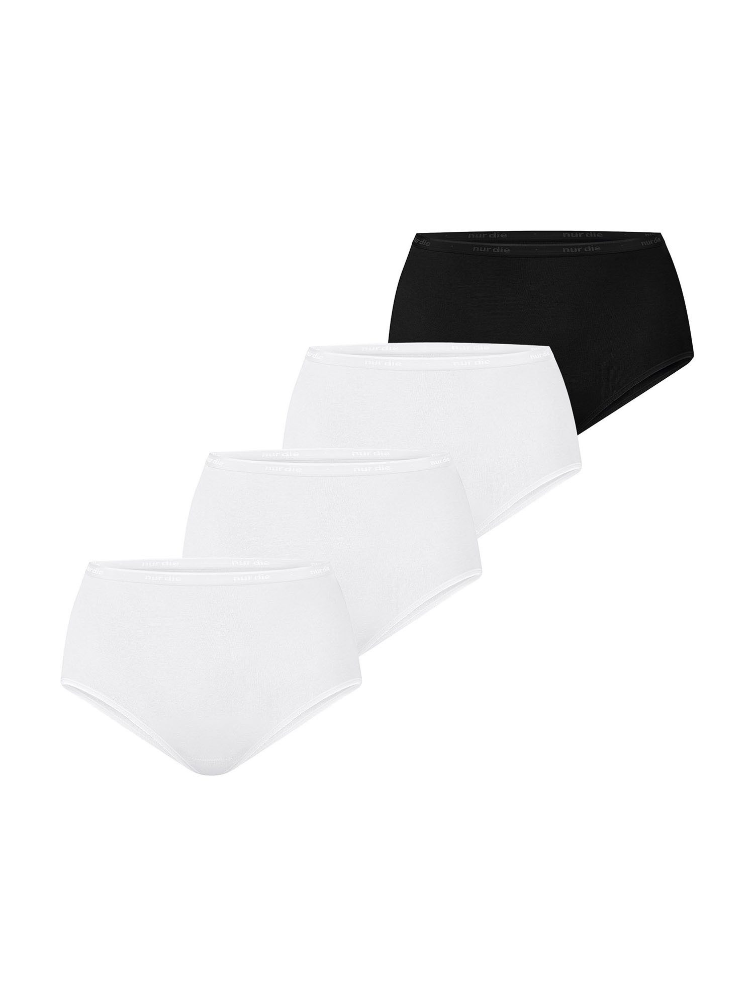 Nur Die Taillenslip Bio-Baumwolle GOTS-zertifiziert (4-St) High Waist Slip, Miederslip, Hoher Slip