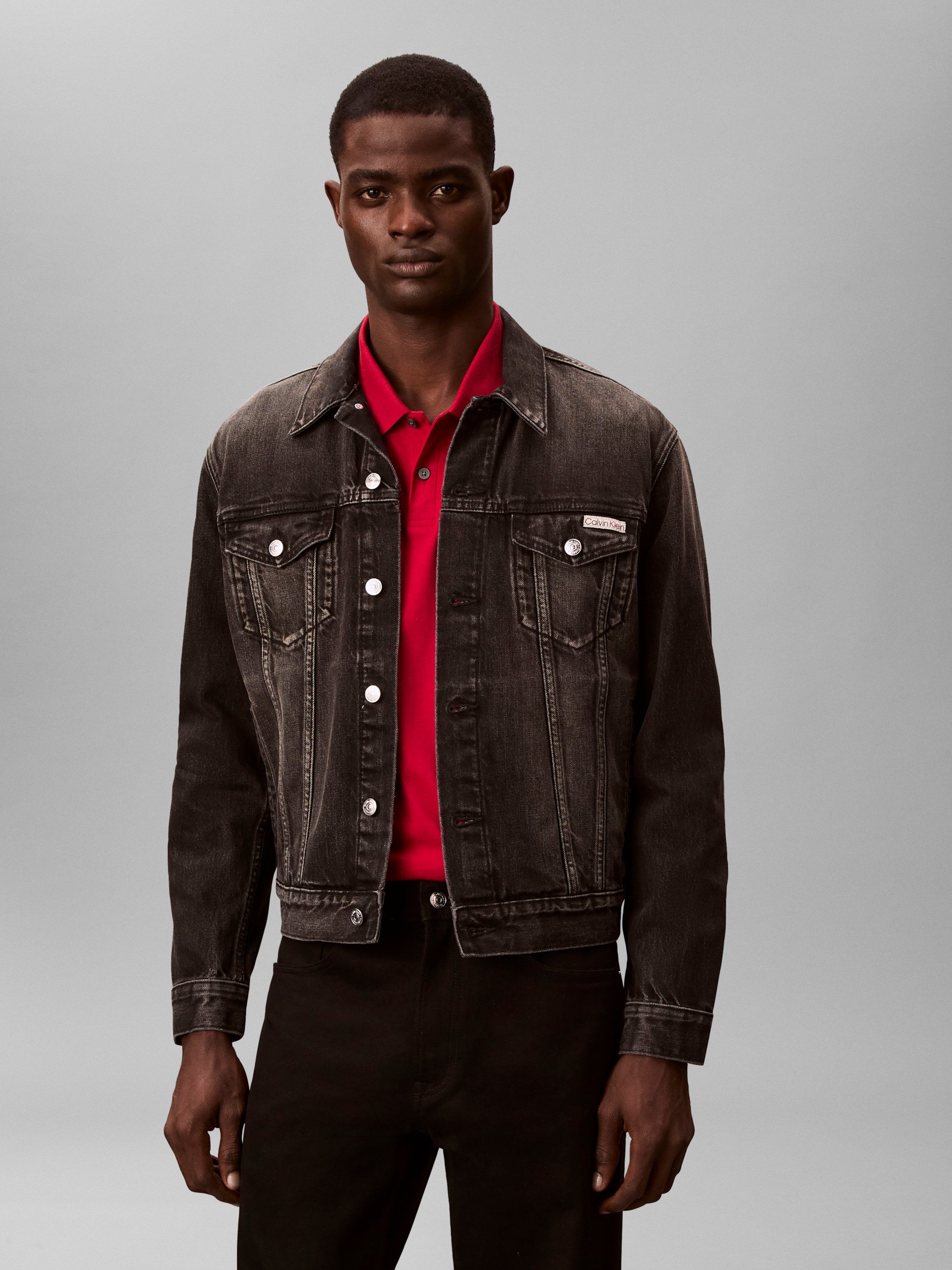 Calvin Klein Jeans Jeansjacke Regular fit mit Rundhalsausschnitt