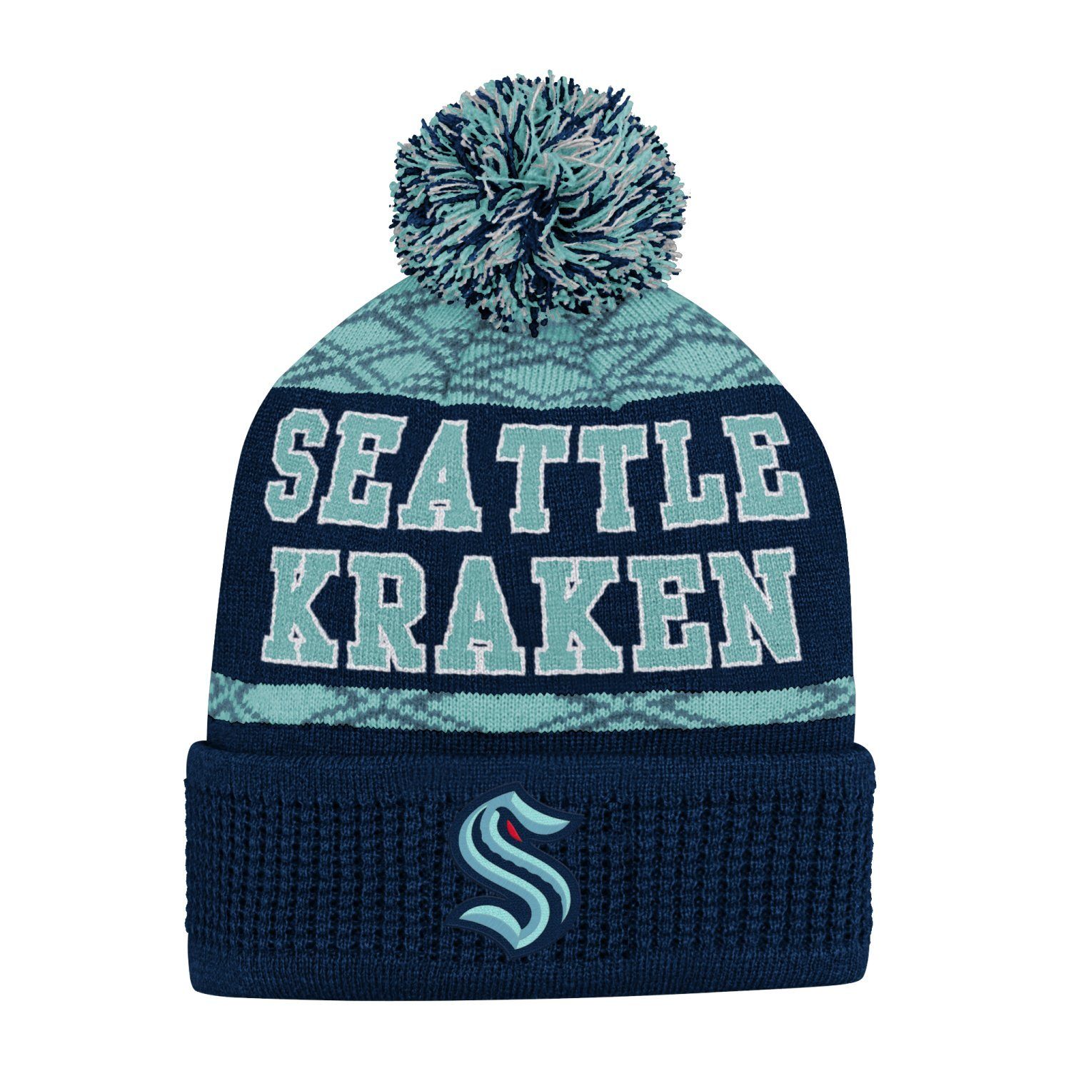 Outerstuff Baseball Cap NHL PUCK PATTERN Seattle Kraken