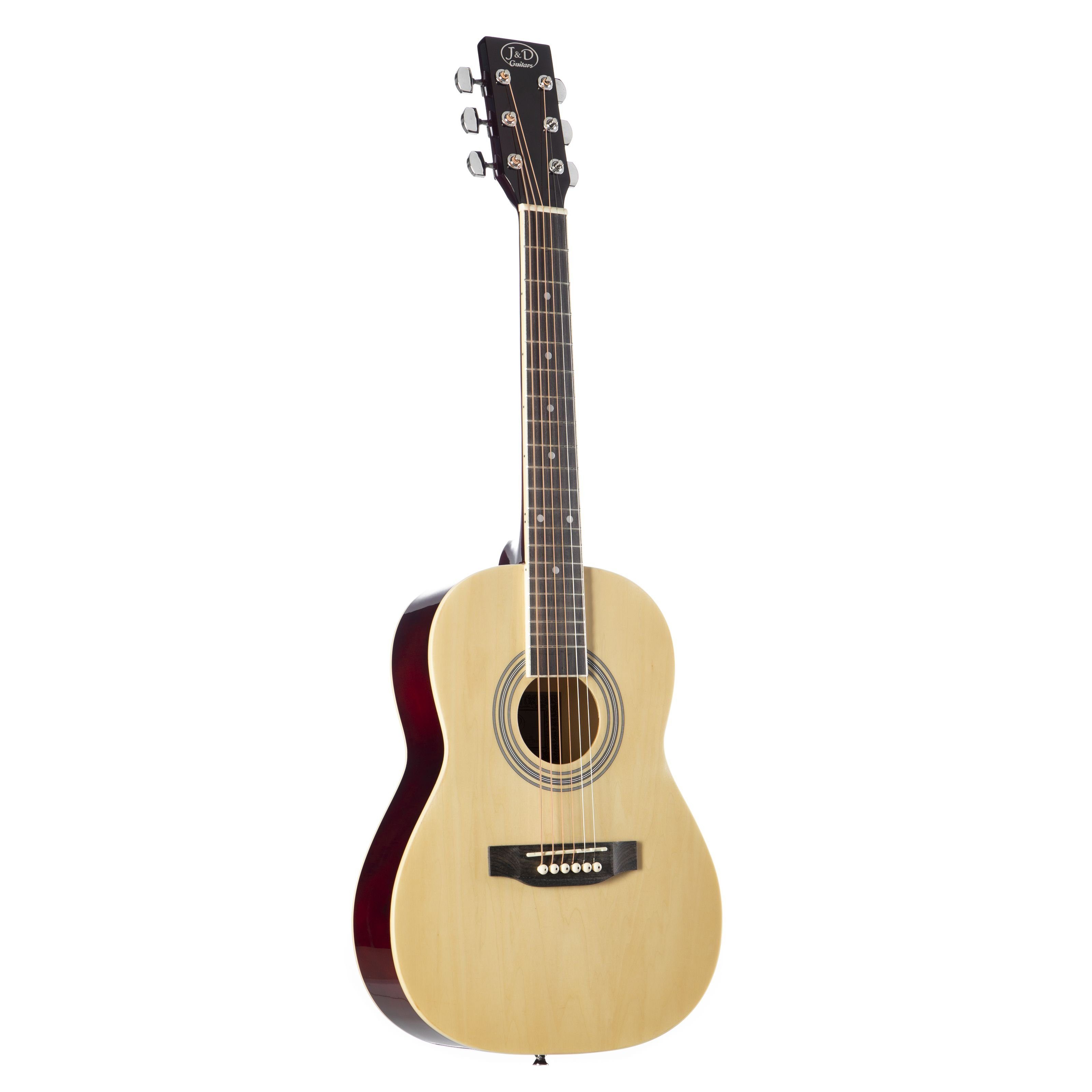 J & D Westerngitarre, AG-1 1/2 NT Westerngitarre Akustik-Gitarre für Kinder 1/2 Gitarre Acoustic Guitar Dreadnought mit Natural Agathis Decke Gitarre lernen, Westerngitarren, Mini Gitarren, Westerngitarre für Kinder, 1/2 Gitarre, Akustik-Gitarre