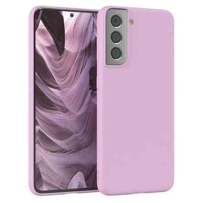 EAZY CASE Handyhülle TPU Hülle für Samsung Galaxy S21 5G 6,2 Zoll, Hülle mit Kameraschutz handycover Soft Smart Slimcover Lila / Flieder