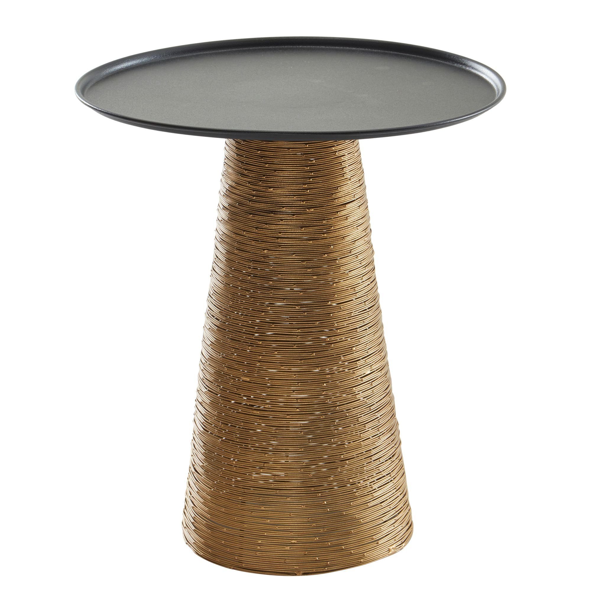Wohnling Beistelltisch »WL6.680«, Gold Schwarz 40x40x45 cm Anstelltisch