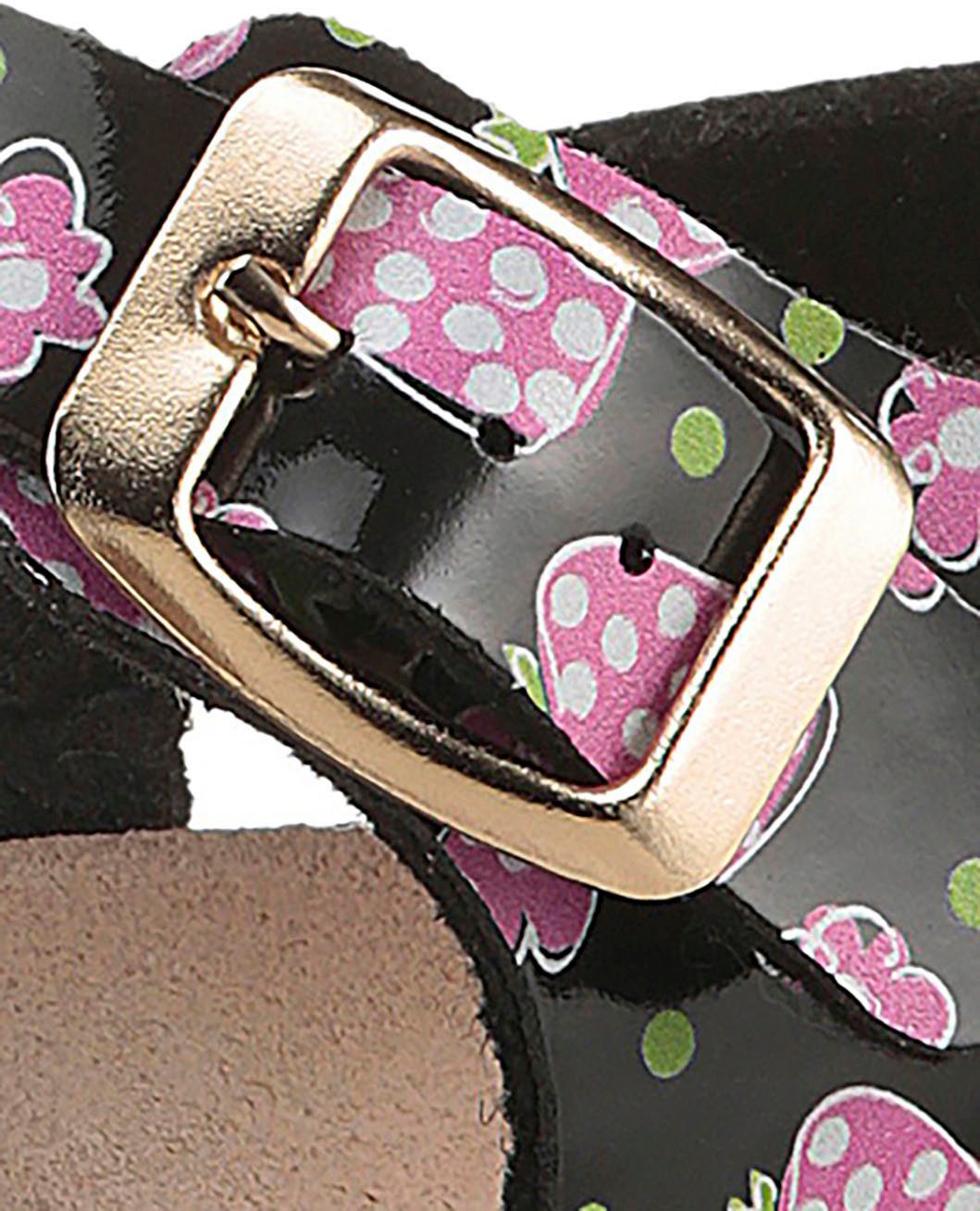 KIDSWORLD Riemchensandale Sommerschuh, Sandalette, Strandschuh, Urlaubschuh mit Erdbeeren-Motiv