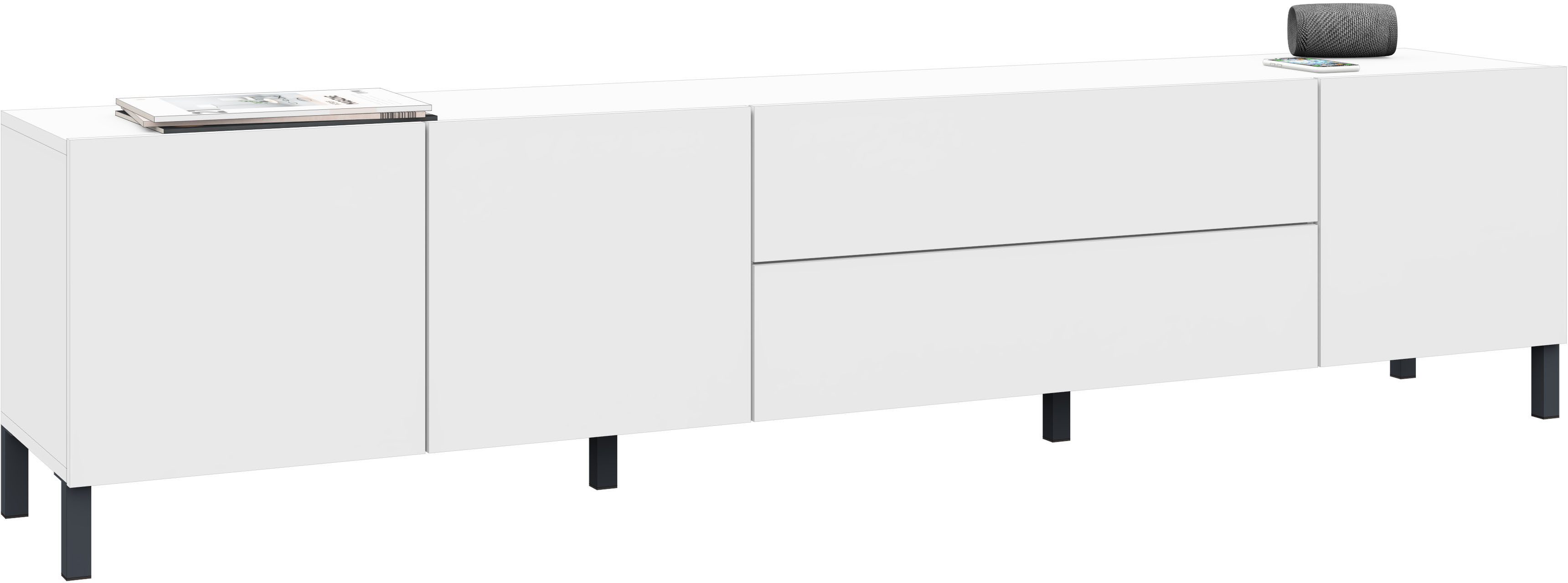 borchardt Möbel Lowboard, Metallfüße, grifflose Optik günstig online kaufen