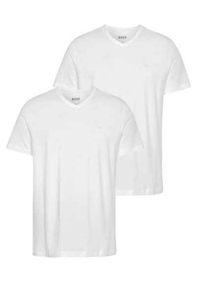 BOSS V-Shirt TShirtVN 2P Comfort (2-tlg) mit Boss Logo-Stickerei