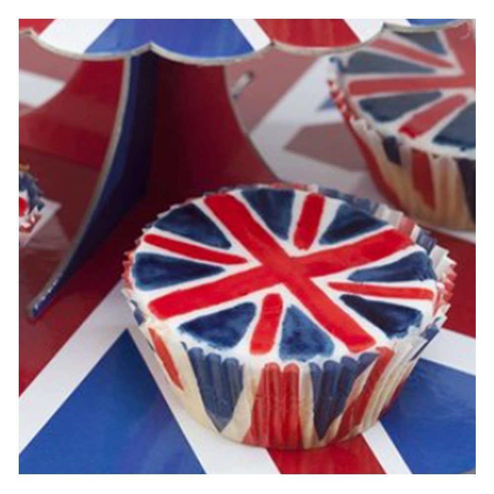 Stück Blusmart Für 50 Hohe, Backpapier Cupcakes, Backpapier Mit Flagge Pappbecher Britischer