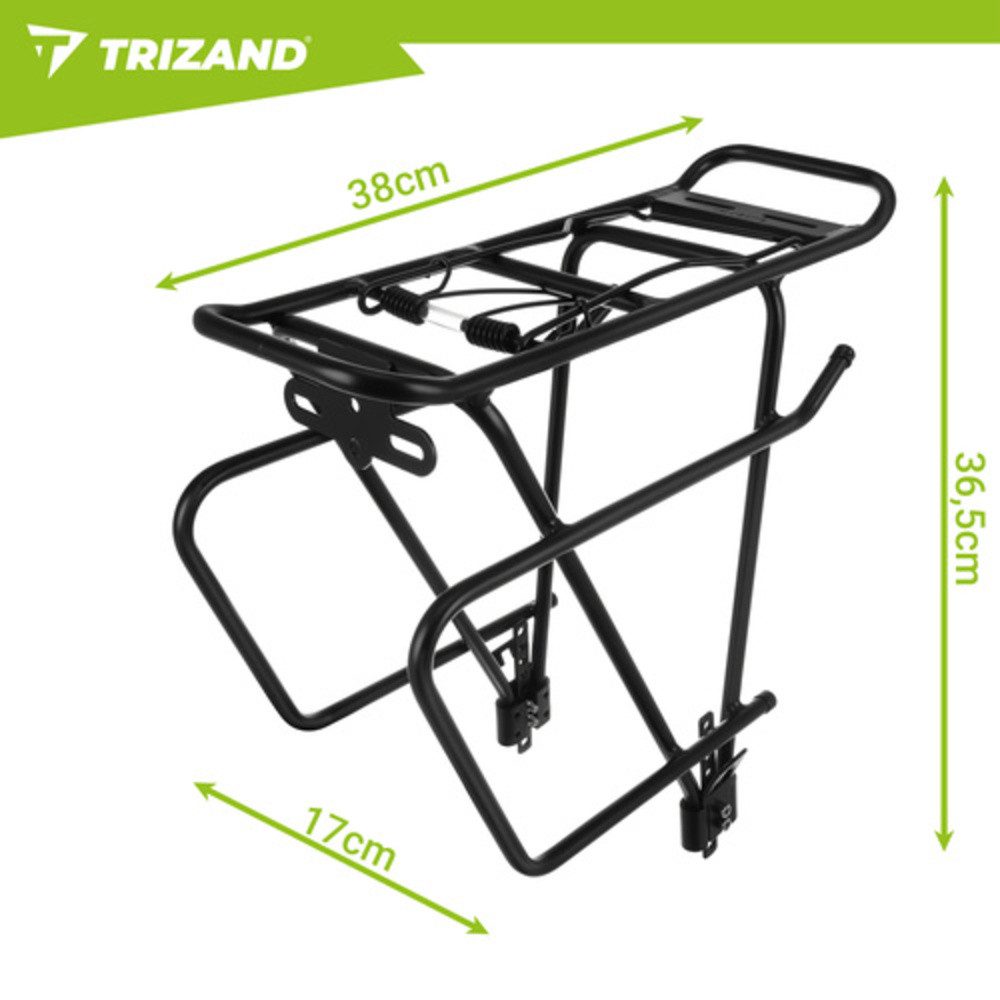 Trizand Fahrrad-Gepäckträger Fahrradträger Gepäckträger (Spar-Set, bis 25 kg), Universell passend für fast alle gängigen Fahrradgrößen