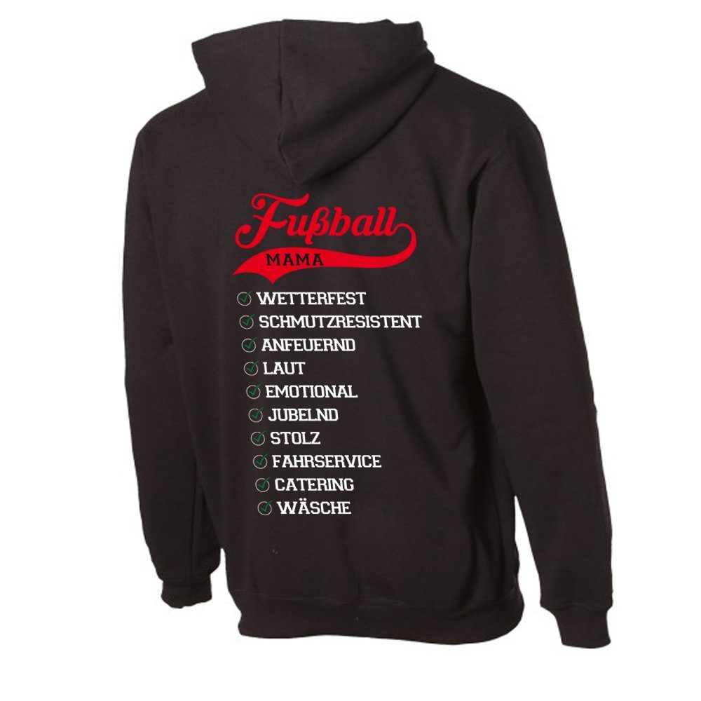 G-graphics Hoodie Eigenschaften einer Fussball-Mama mit trendigem Rückenprint mit Spruch