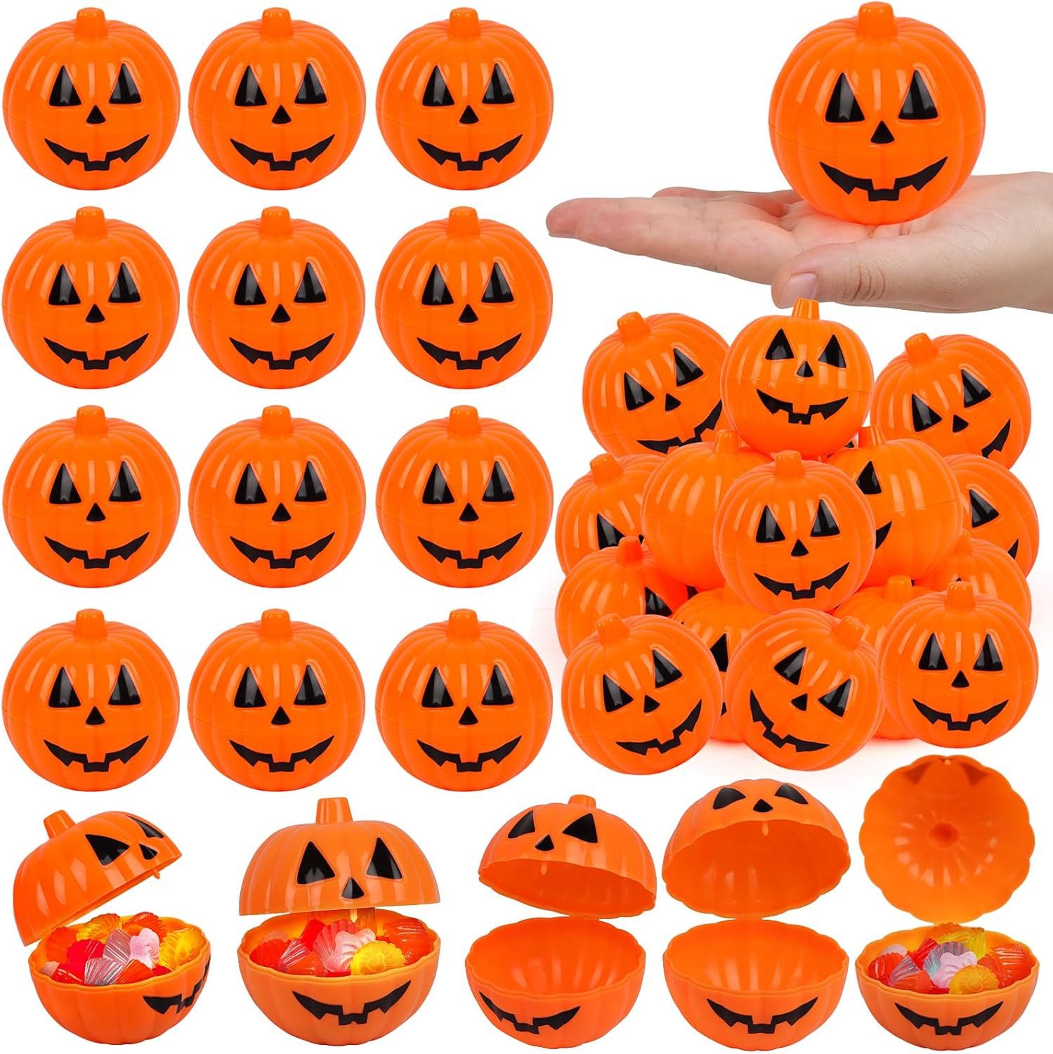 Diwzbyn Dekoobjekt Kürbis Halloween behandeln Container für Schnitzeljagd Spiel (20 St), Halloween Trick oder behandeln Süßigkeiten Boxen für Party Favors