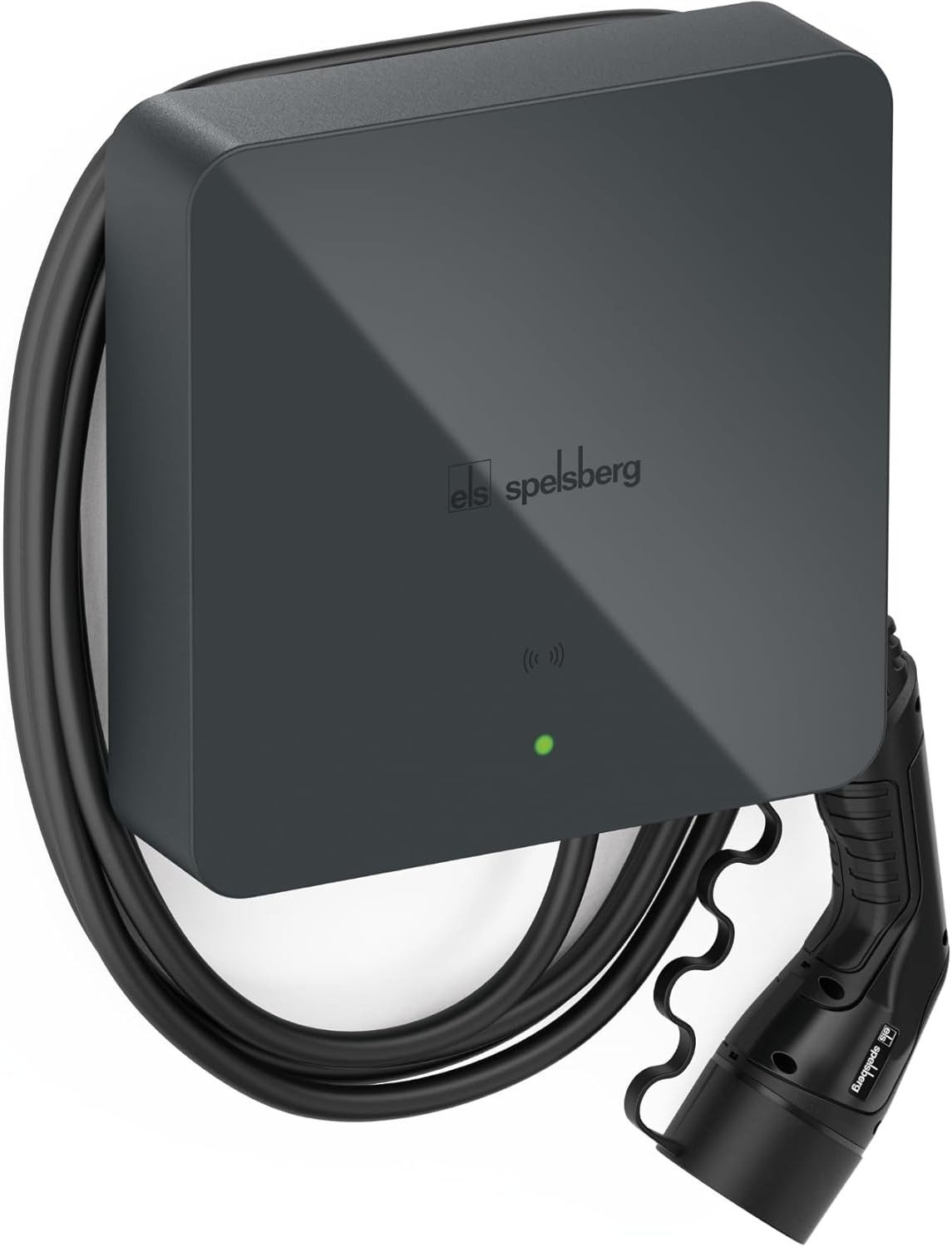 SPELSBERG Elektroauto-Ladestation Spelsberg Wallbox Pure 2.0, 11kW, Ladestrom variabel einstellbar in 1-A-Schritten, Graphite, 7m Ladekabel mit Typ 2 Kupplung, USB, WLAN, Ethernet, Modbus