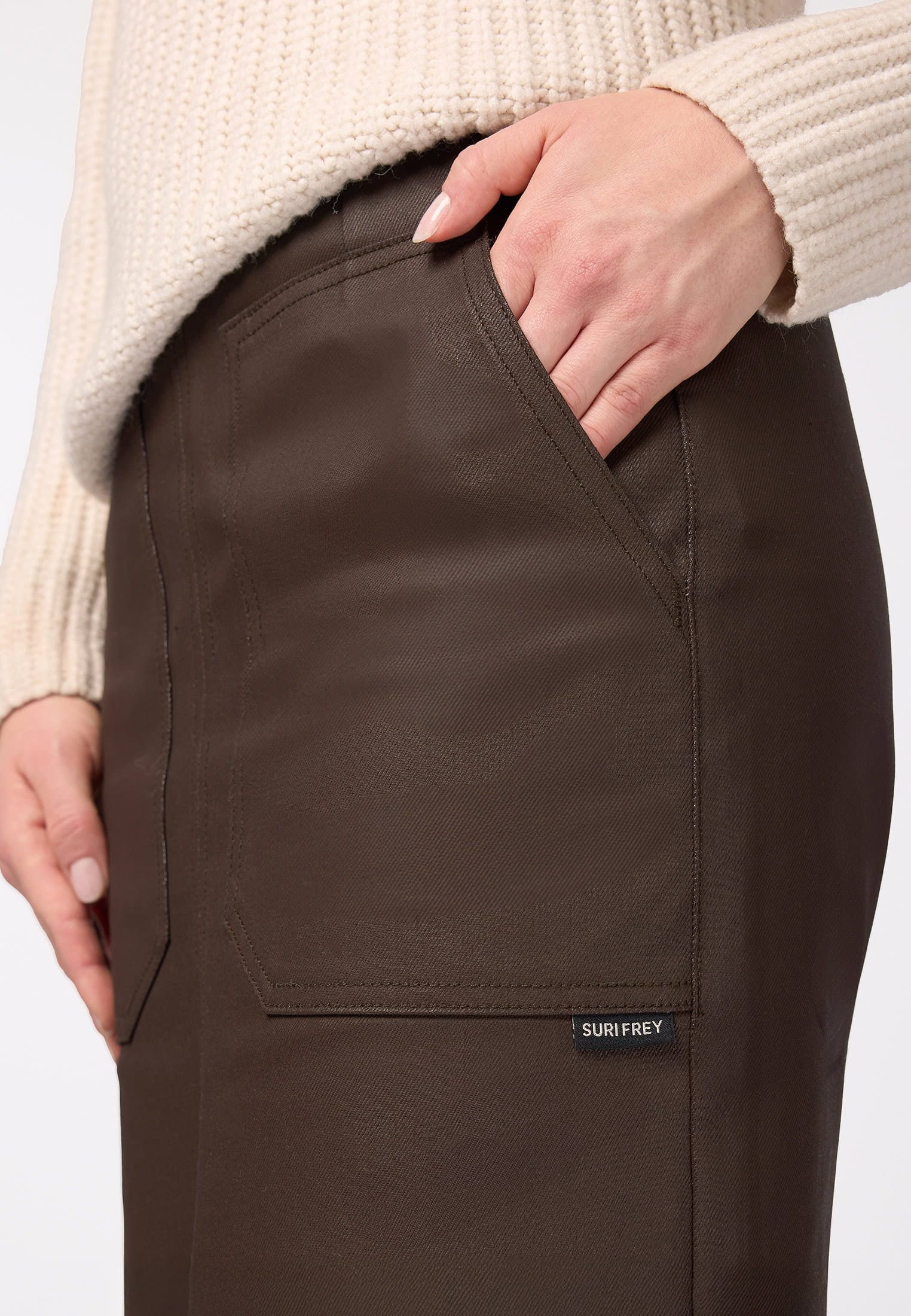 SURI FREY Lederimitatrock SFY Freyday (1-tlg) Coated - Lederoptik