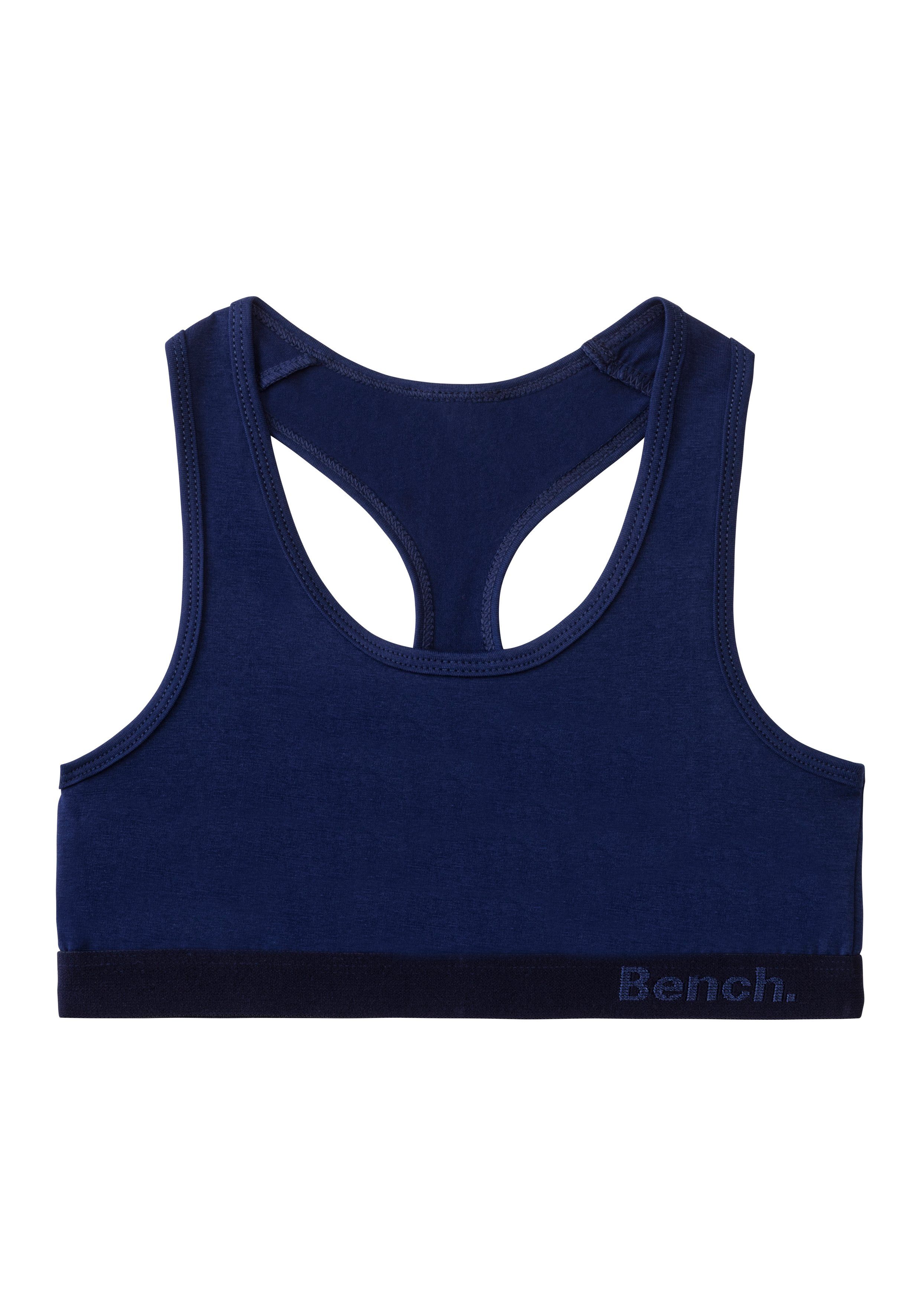 Panty) (4-tlg., mit mit Zebramuster Set: Bench. navy Bustier tonigem