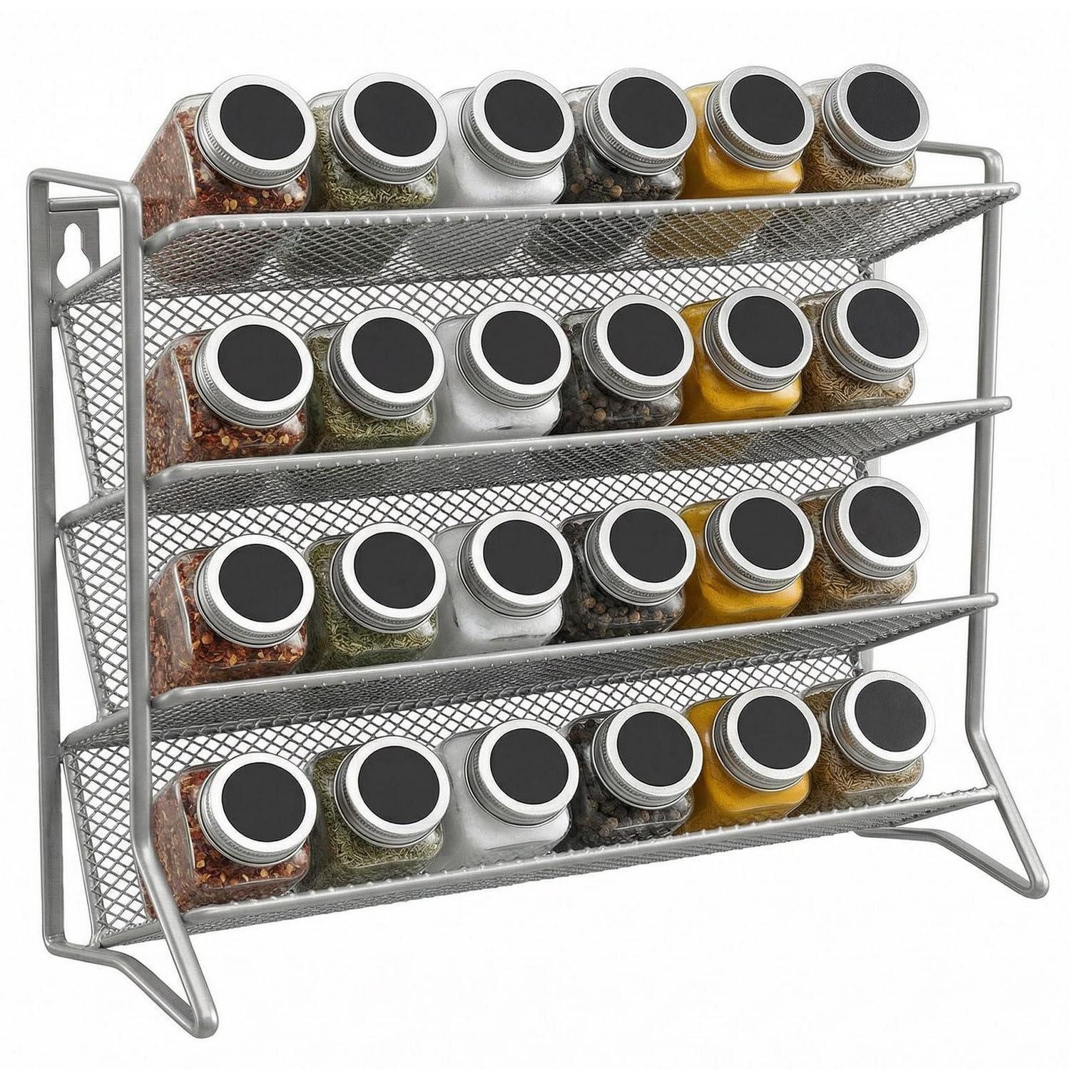 LuxusKollektion Gewürzregal Gewürzregal stehend & wandmontage grau, 1-tlg.