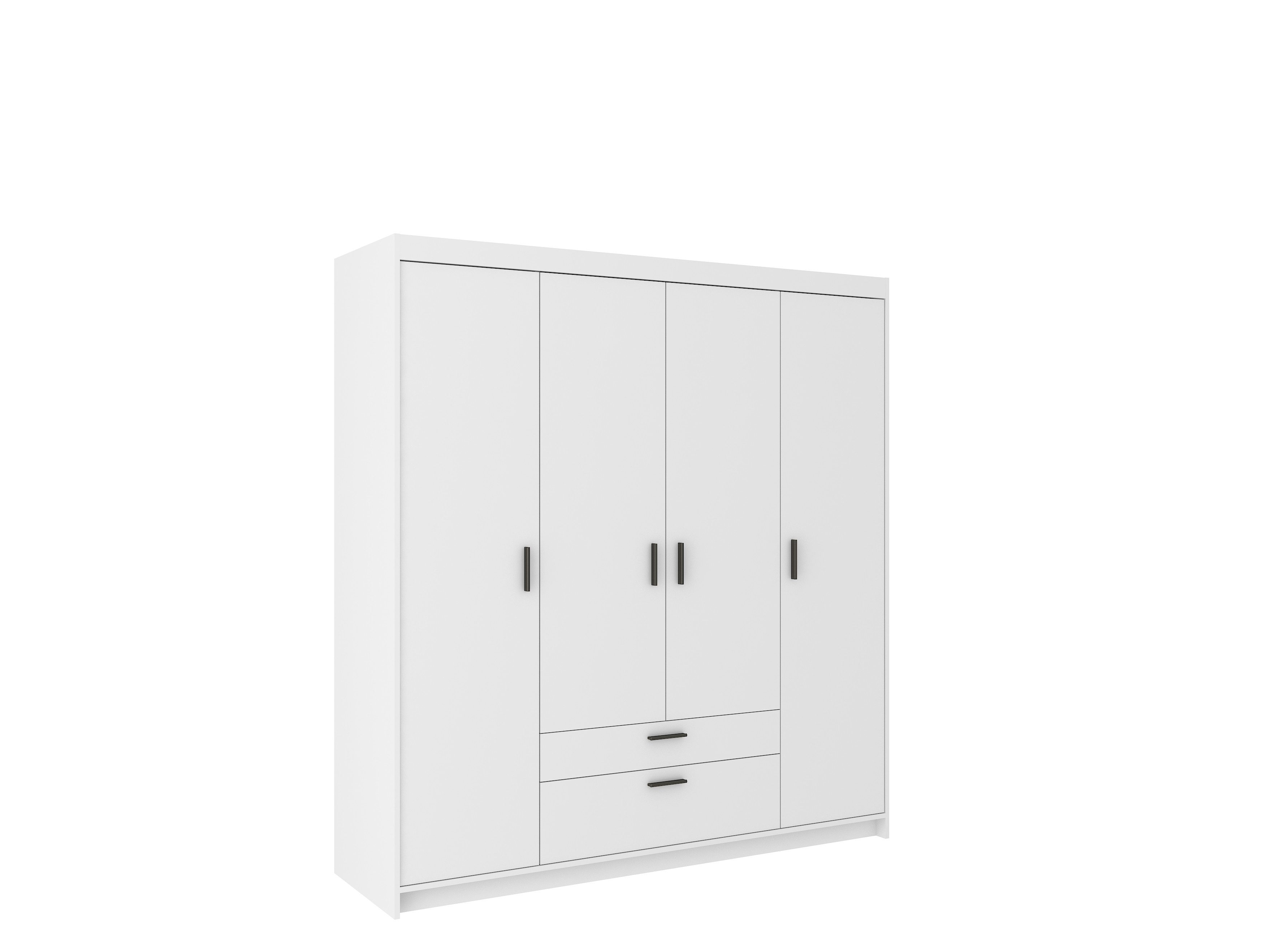 Beautysofa Drehtürenschrank ELENA 4D 4-Türig, mit günstig online kaufen