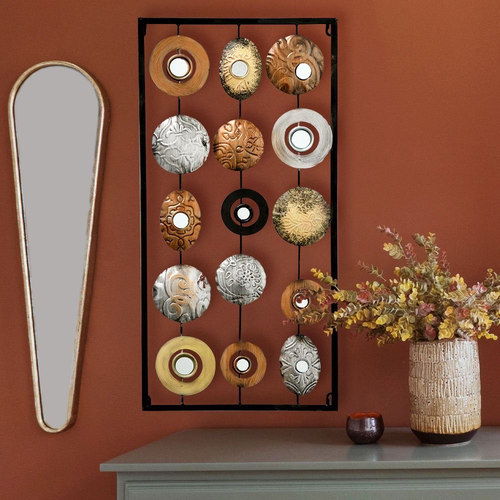 BOLTZE Wanddekoobjekt, Wanddekoration Wandobjekt Wohnzimmer Deko Wandbehang Relief Eisen
