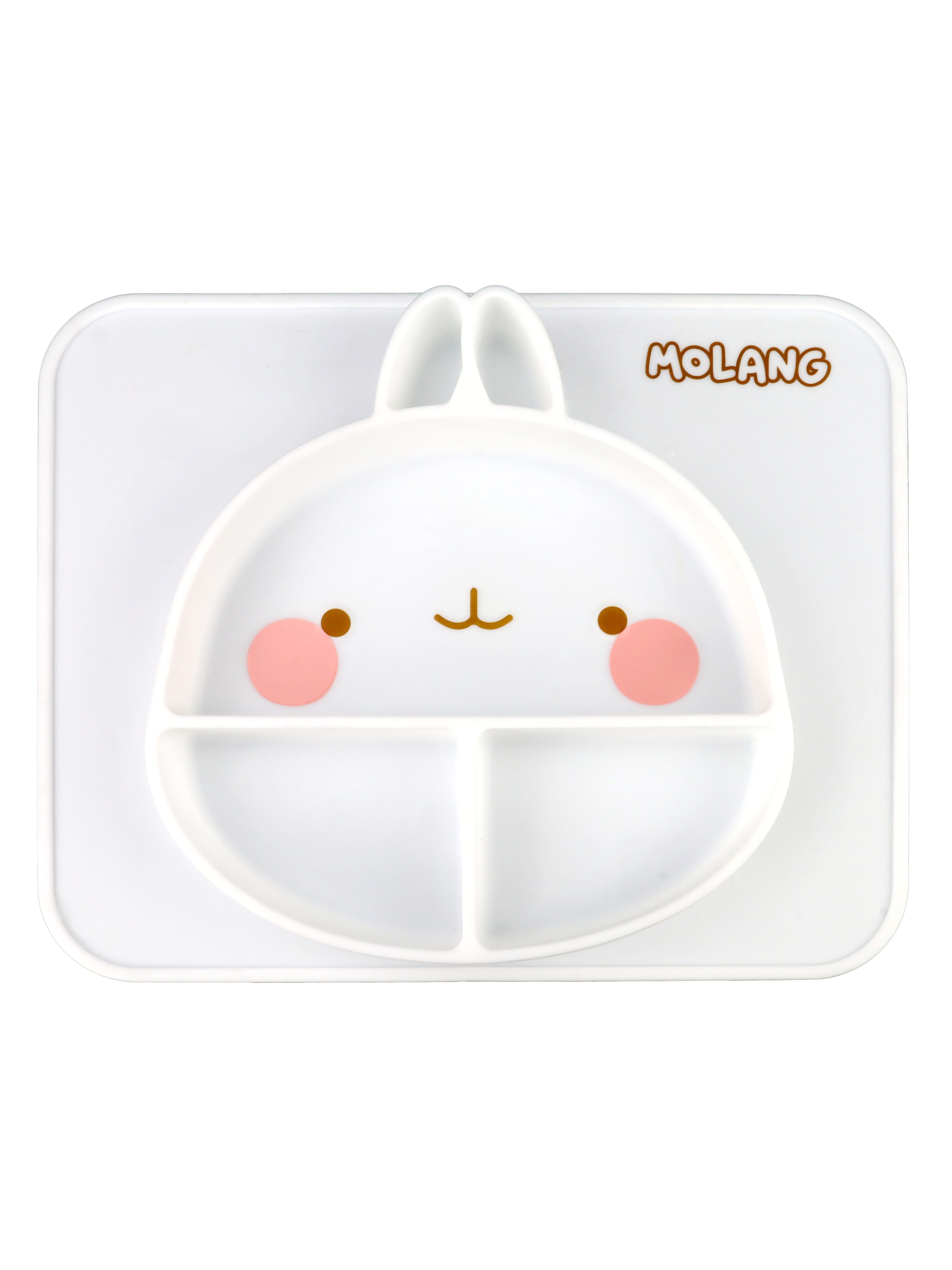 6vibes Teller Molang Baby Silikonteller, 23x17 cm, anti-rutsch, BPA-frei, Spülmaschinentauglich