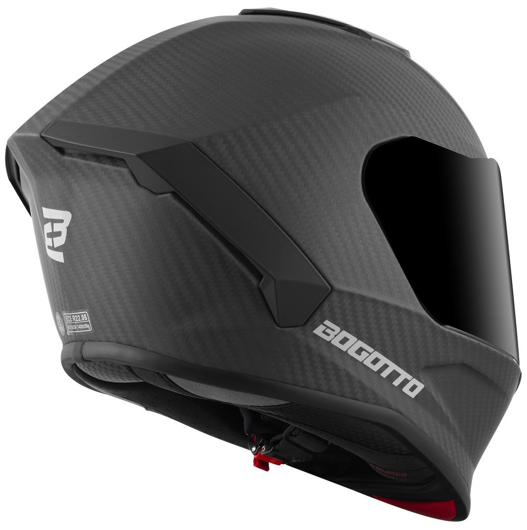 Bogotto Motorradhelm Phantom Carbon 6K Helm, Vorbereitet Für Kommunikationssystem,notfallsystem-polsterung (eq – Bild 3 von 5