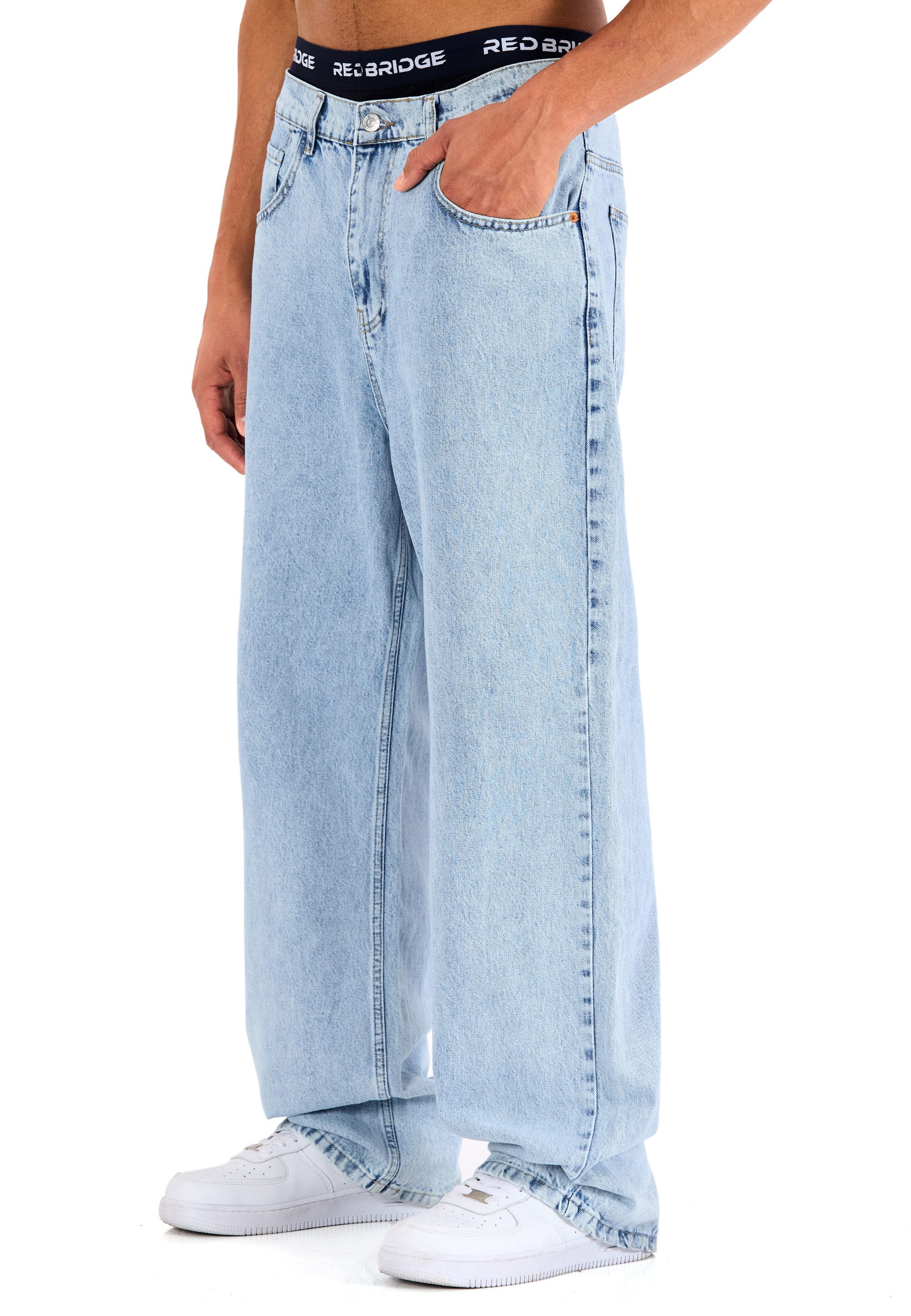 Weite Jeans by Denim House Baggy mit weitem Bein Classic Denim Look