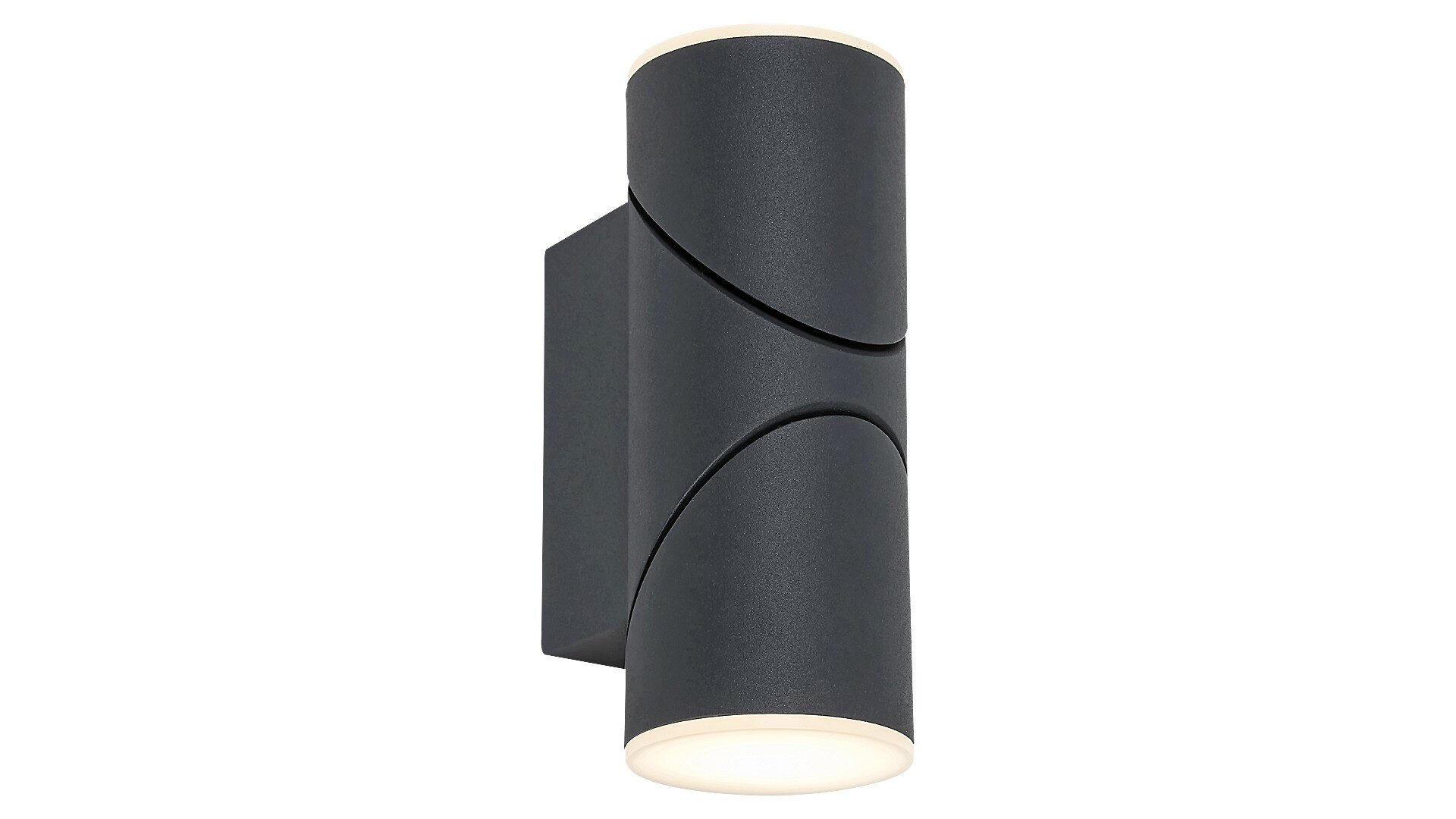 Rabalux LED Außen-Wandleuchte "Belfast" Aluminium, anthrazit, rund, warmweiß, 620lm, IP65, 3000K, wassergeschützt, warmweiß