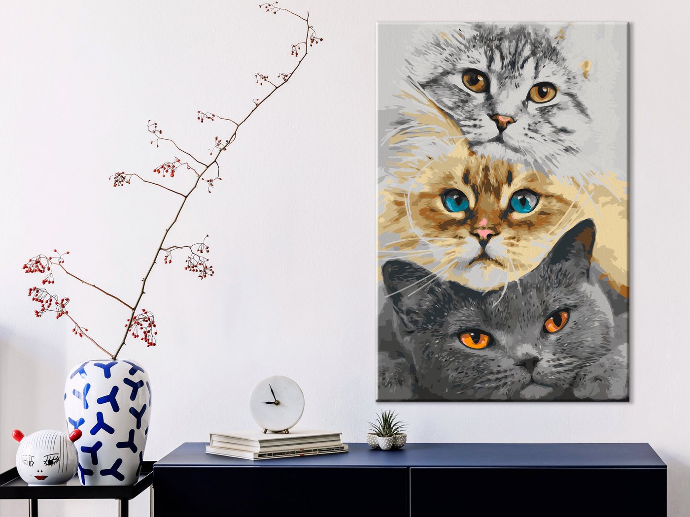 Thumbnail - Artgeist Malen nach Zahlen Cat's Trio