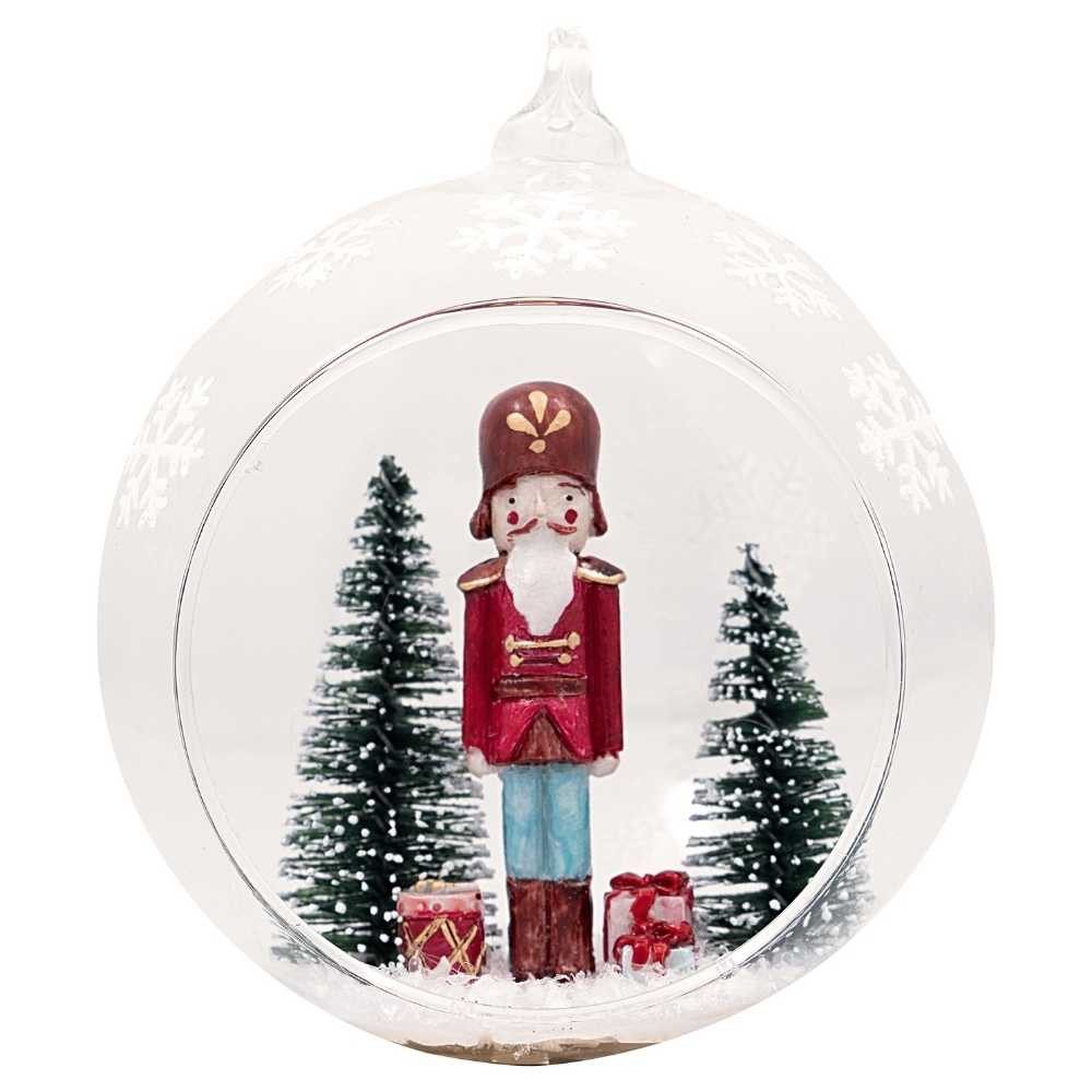 Greengate Weihnachtsfigur Greengate Weihnachtskugel NUSSKNACKER Glaskugel mit Figur 10 cm