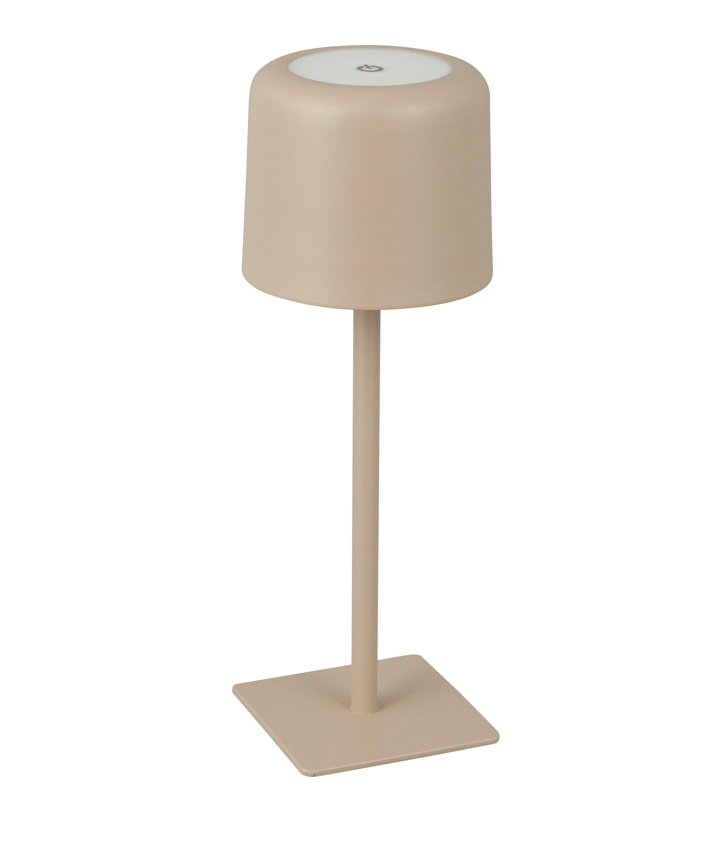 Dehner LED Solarleuchte Niva, Tischleuchte, Ø11 x H30 cm, Metall & Kunststoff, versch. Farben, Warmweiß, Dämmerungssensor, Solar