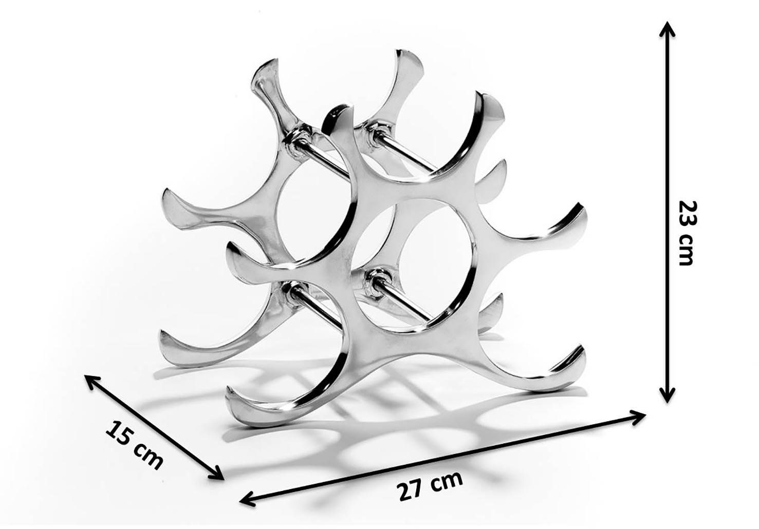 Kobolo Weinregal Flaschenhalter CIRCLE aus Metall für 6 Flaschen