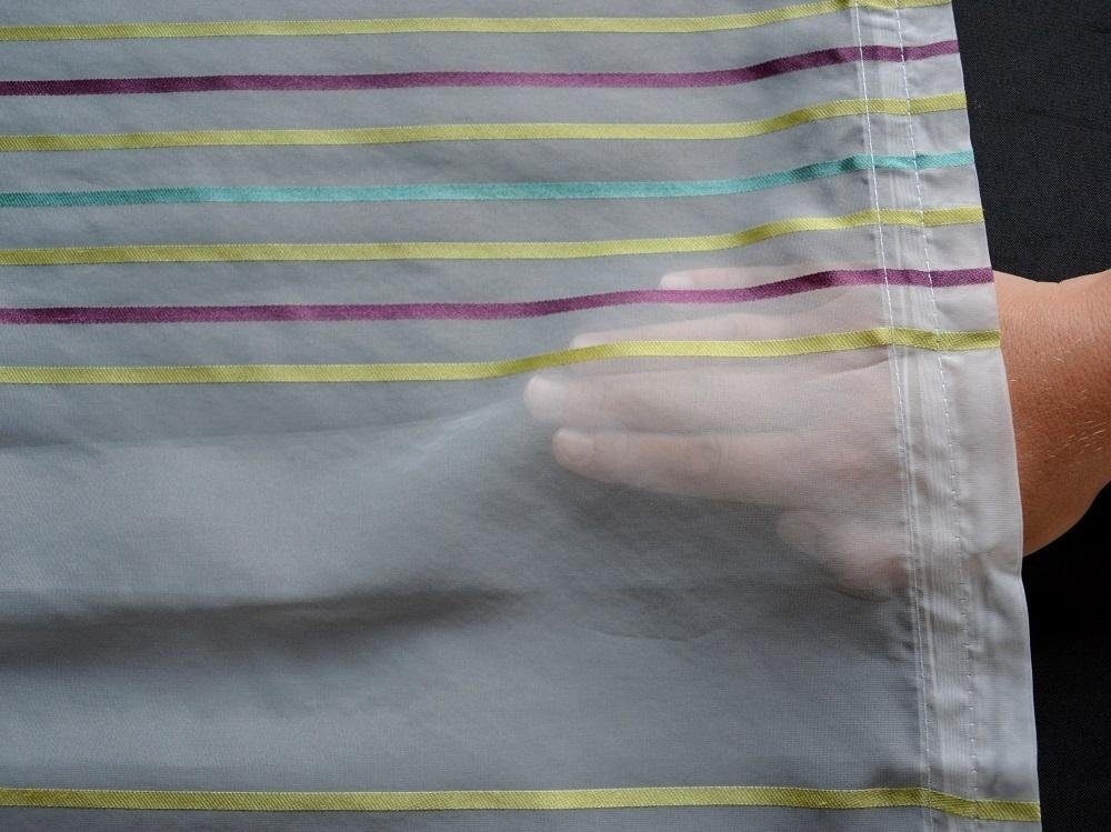Model: gewebte Raffrollo Querstreifen, eingearbeiteten Jenny Raffrollo bunten transparent, mit Clever-Kauf-24