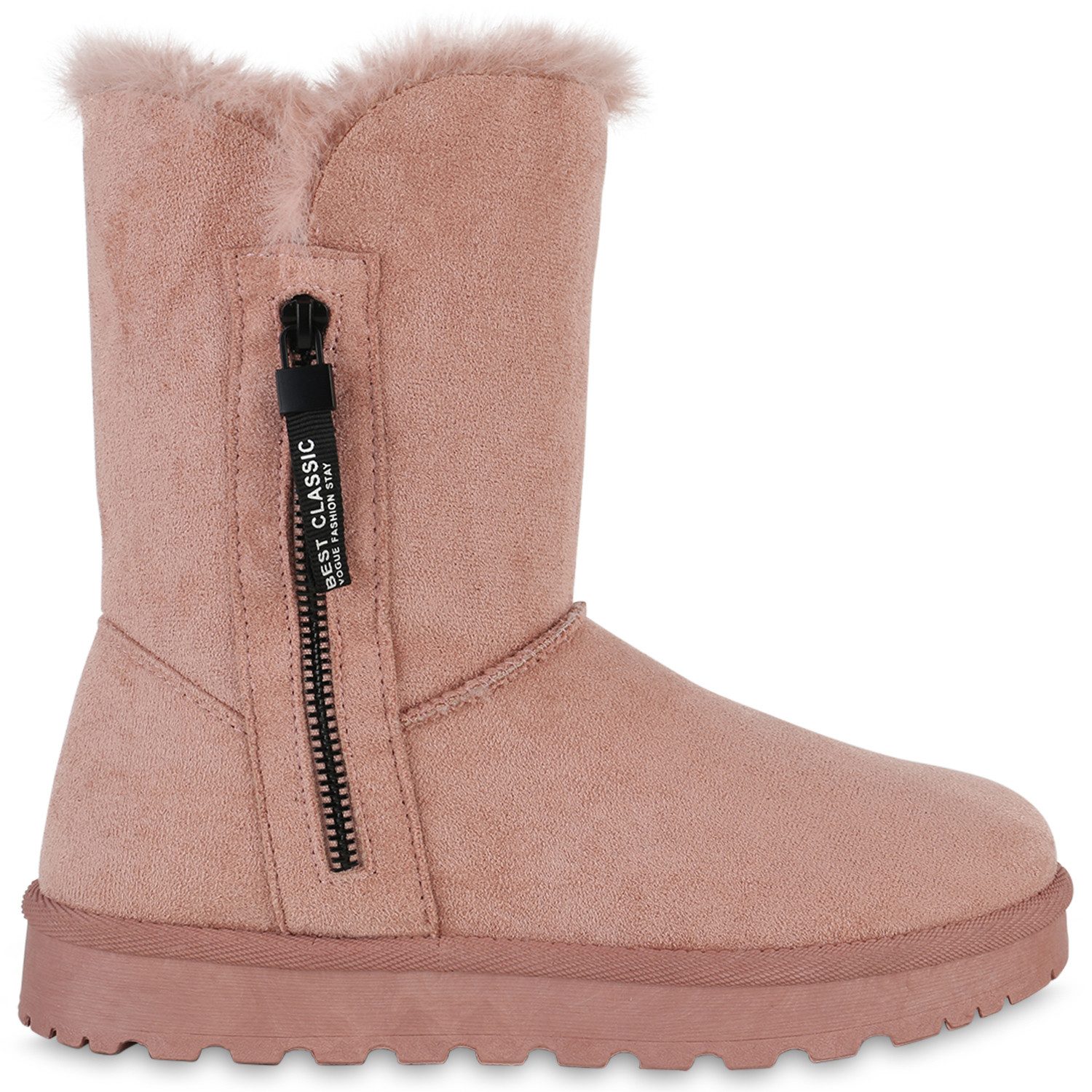 VAN HILL 839666 Winterstiefelette Damen Winter Boots Stiefeletten flach warm gefüttert Hazel – Bild 2 von 4