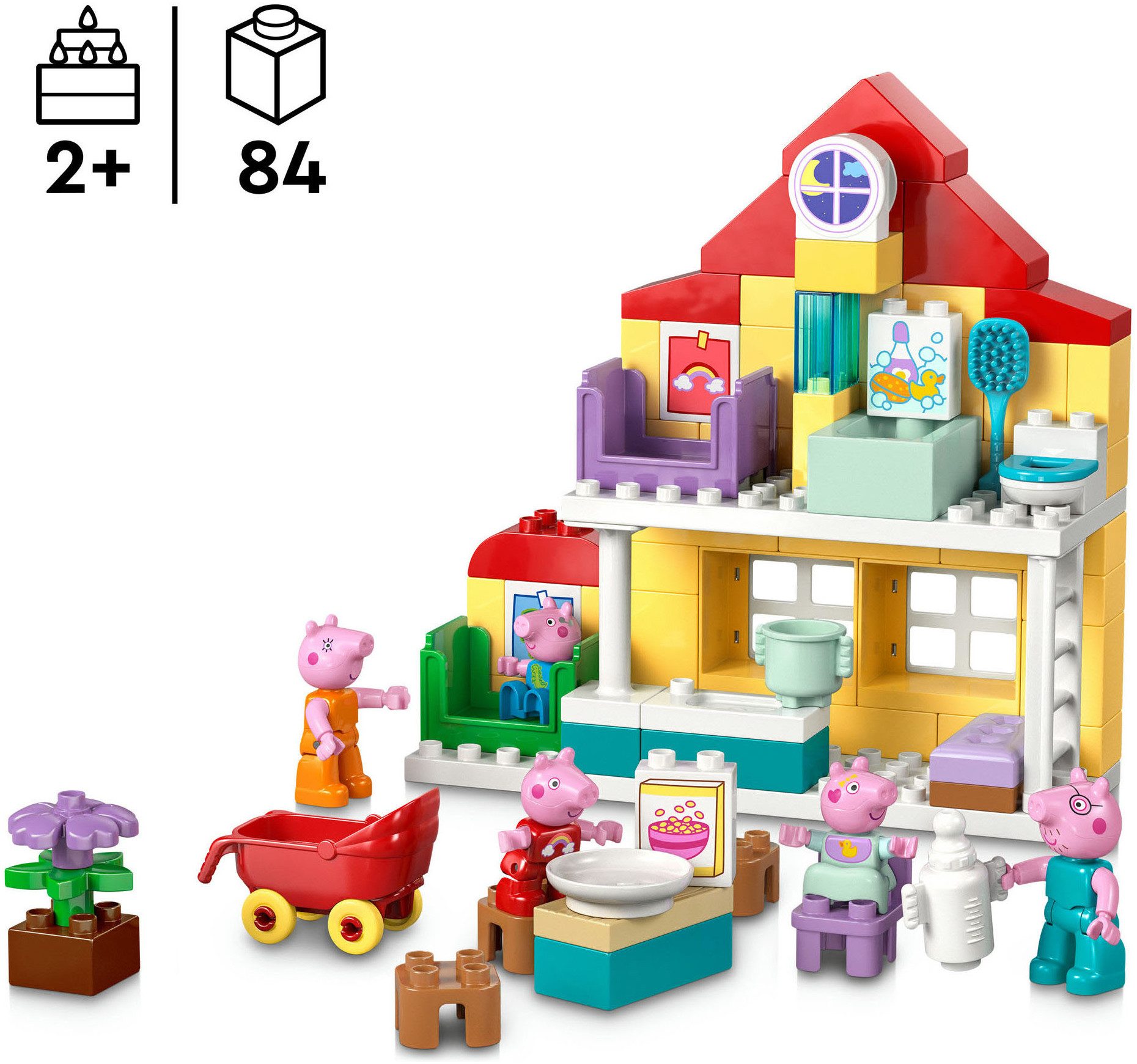LEGO® Familienhaus (10467), LEGO DUPLO Peppa Pig Konstruktionsspielsteine, (84 St)