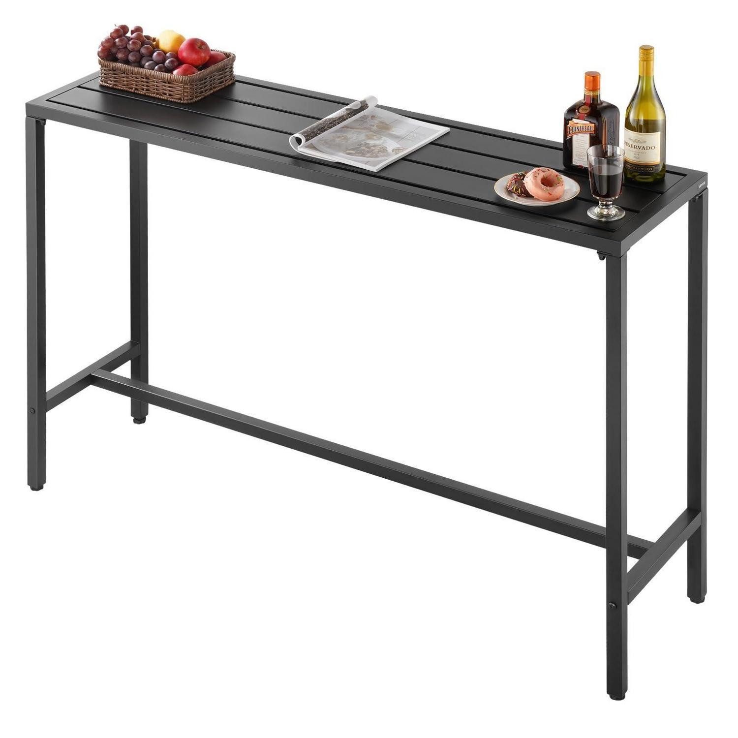 LuxusKollektion Bartisch Bartisch rechteckig 140x37.5cm Metallgestell (1-St)