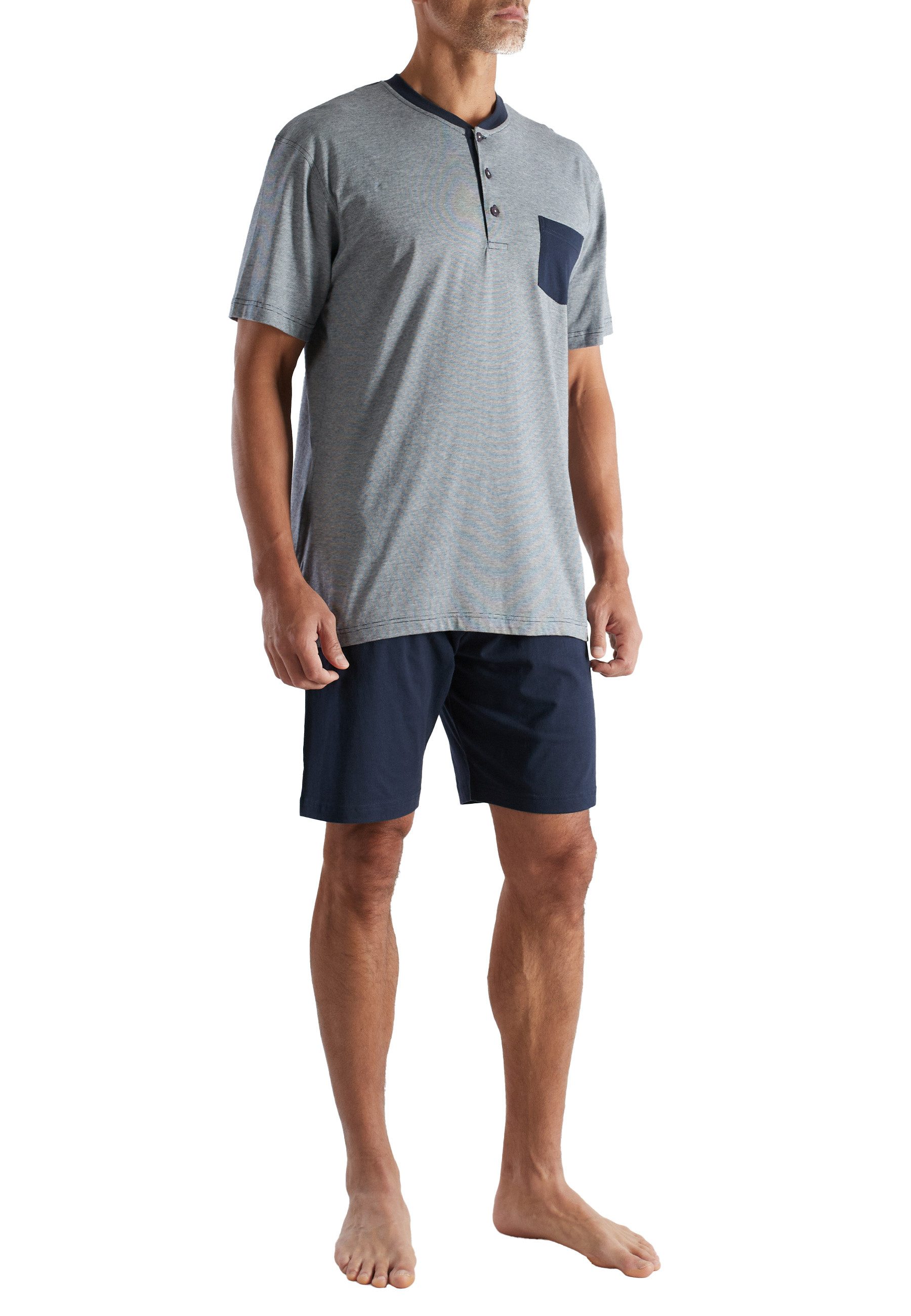 Shorty CECEBA Herren Shorty blau quergestreift