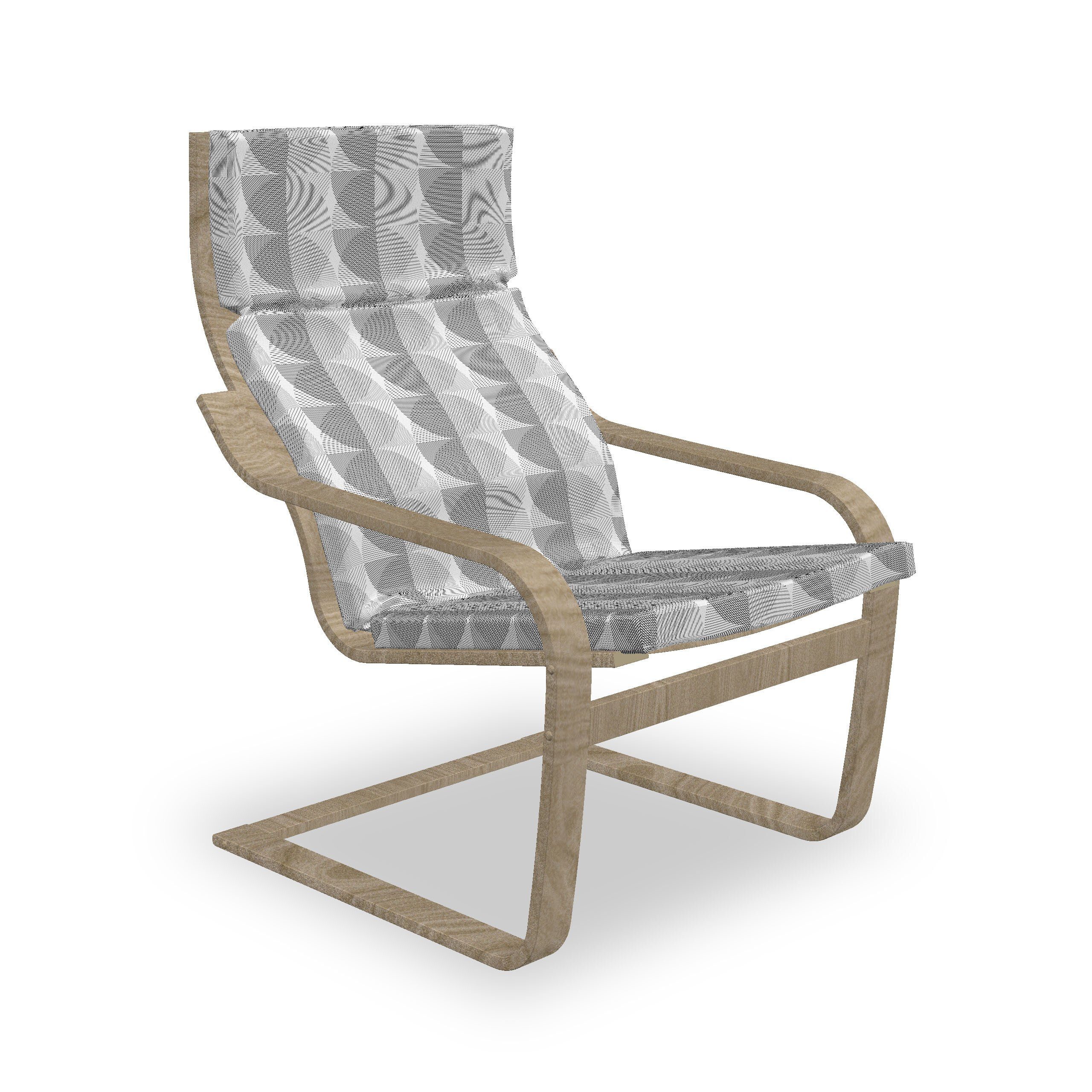 und Kreis-Digital-Kunst Hakenschlaufe Abakuhaus Sitzkissen mit mit Abstrakt Stuhlkissen Grafischer Stuhlkissen Reißverschluss,