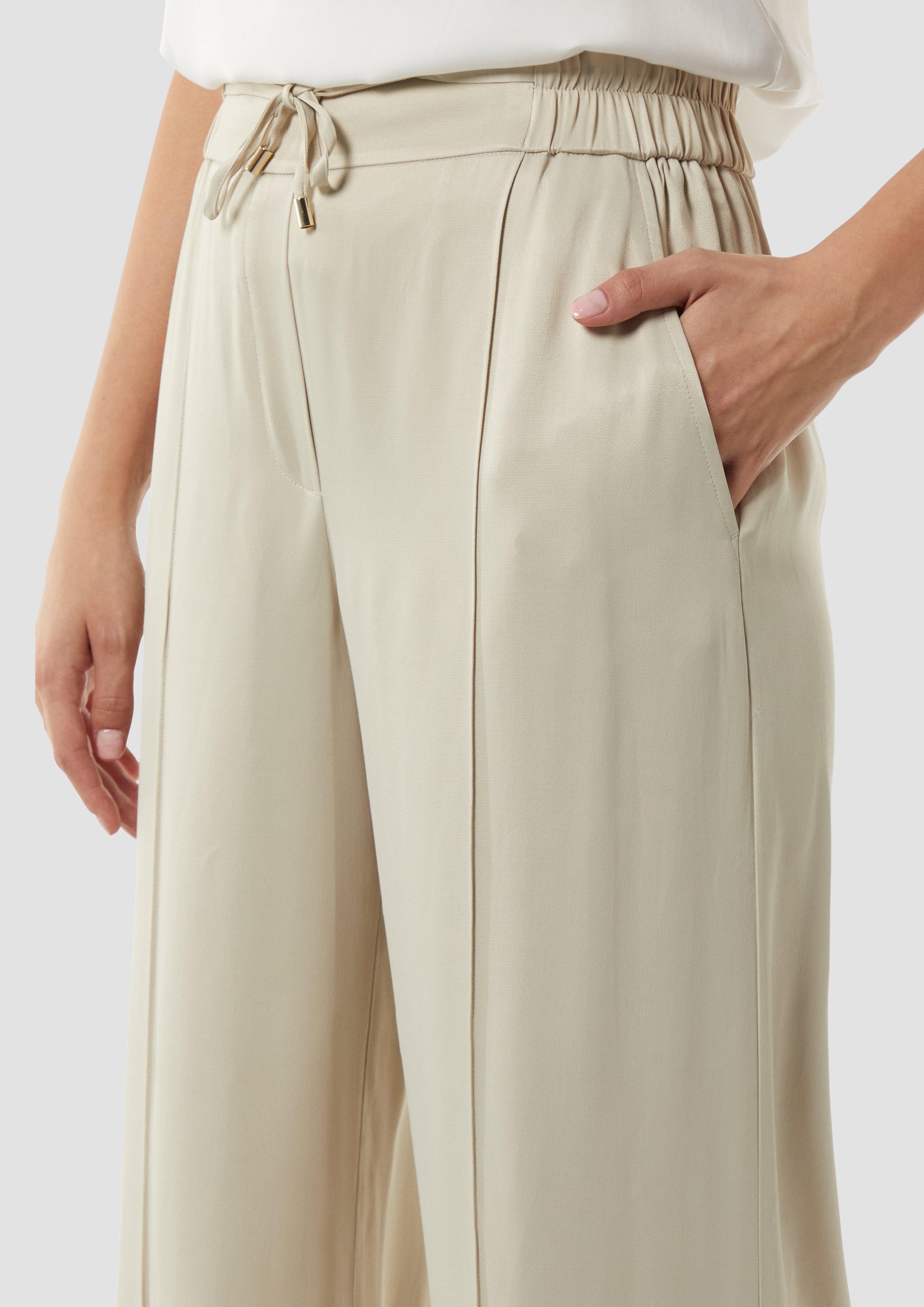 Comma Stoffhose Schlupfhose aus Satin angedeuteter günstig online kaufen