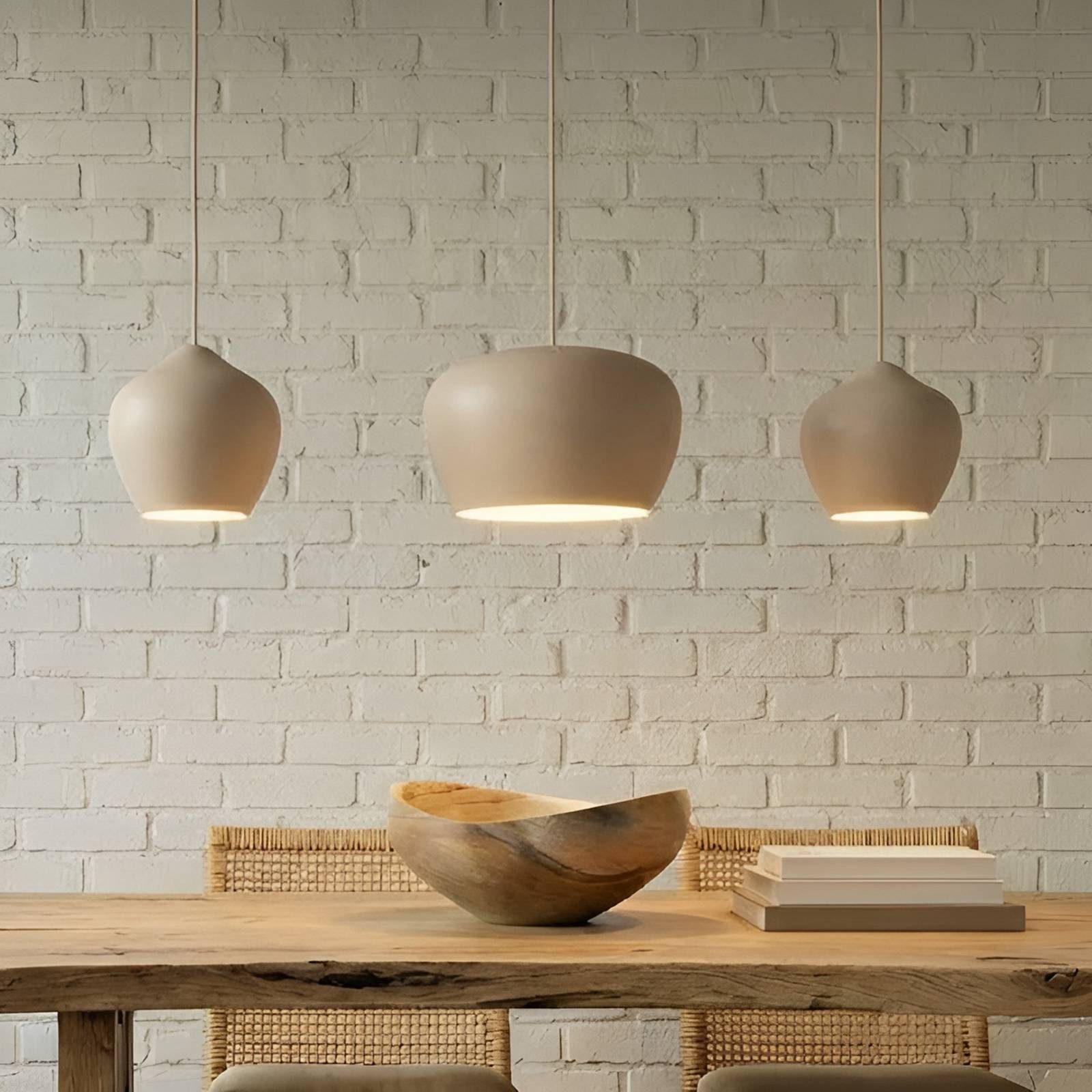 Lucande Hängeleuchte Malisa, Metall, Creme IP20, 3 x 15 W LED