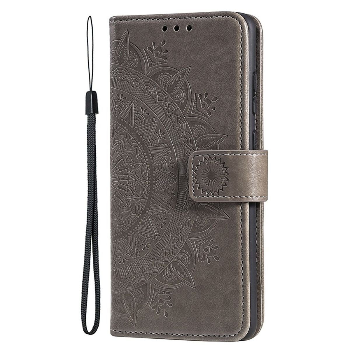 CoverKingz Handyhülle Hülle für Apple iPhone 14 Pro Handyhülle Flip Case Cover Etui Mandala 15,54 cm (6,1 Zoll), Klapphülle Schutzhülle mit Kartenfach Schutztasche Motiv Mandala