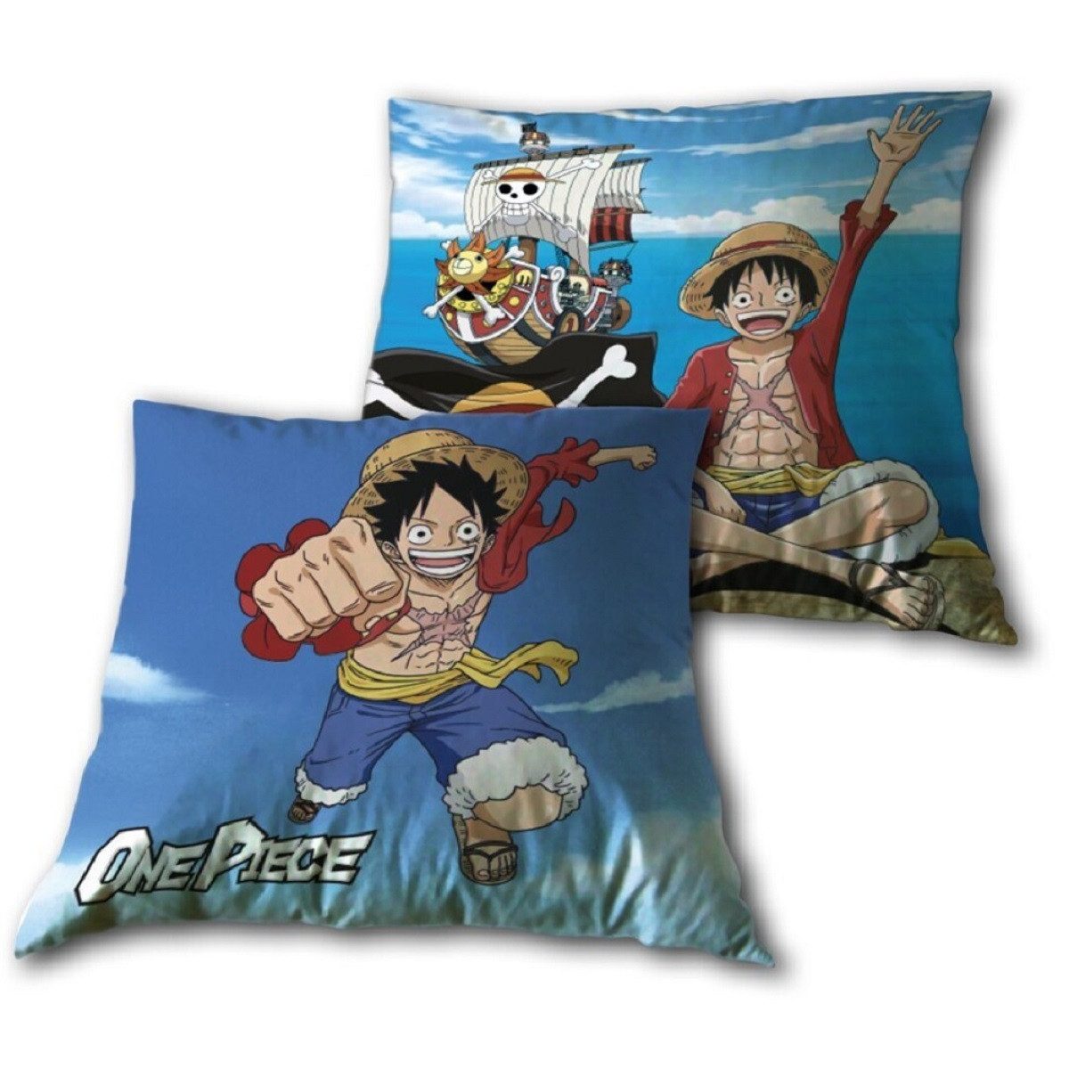 Aymax sprl Dekokissen One Piece Kissen Baumwolle 1-Stück 40x40 cm Dekokissen Anime Design