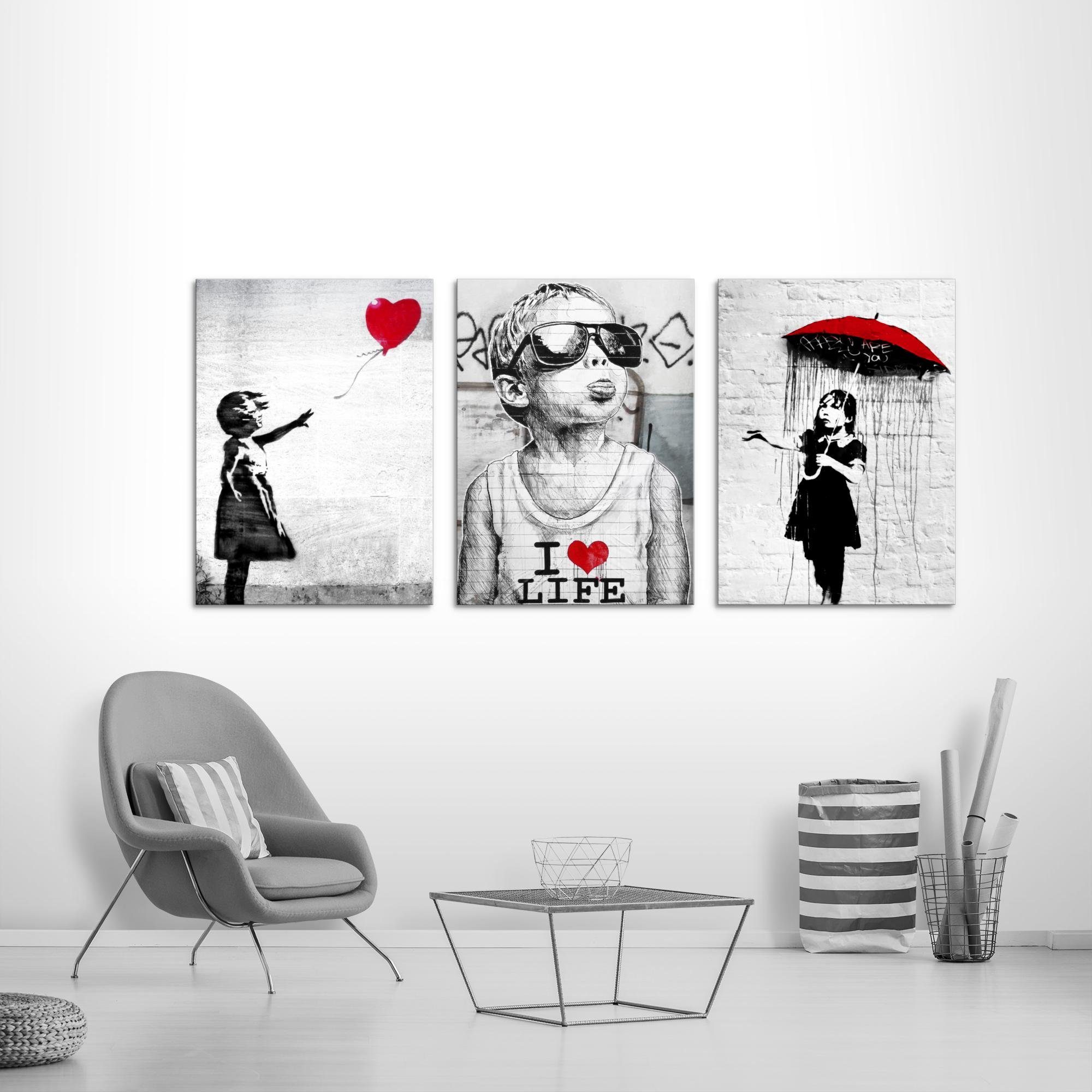 made in Novart Banksy Wandbilder - Bild 3 Wohnzimmer Collage Set Germany Bild Bilder Kinder, Deko,