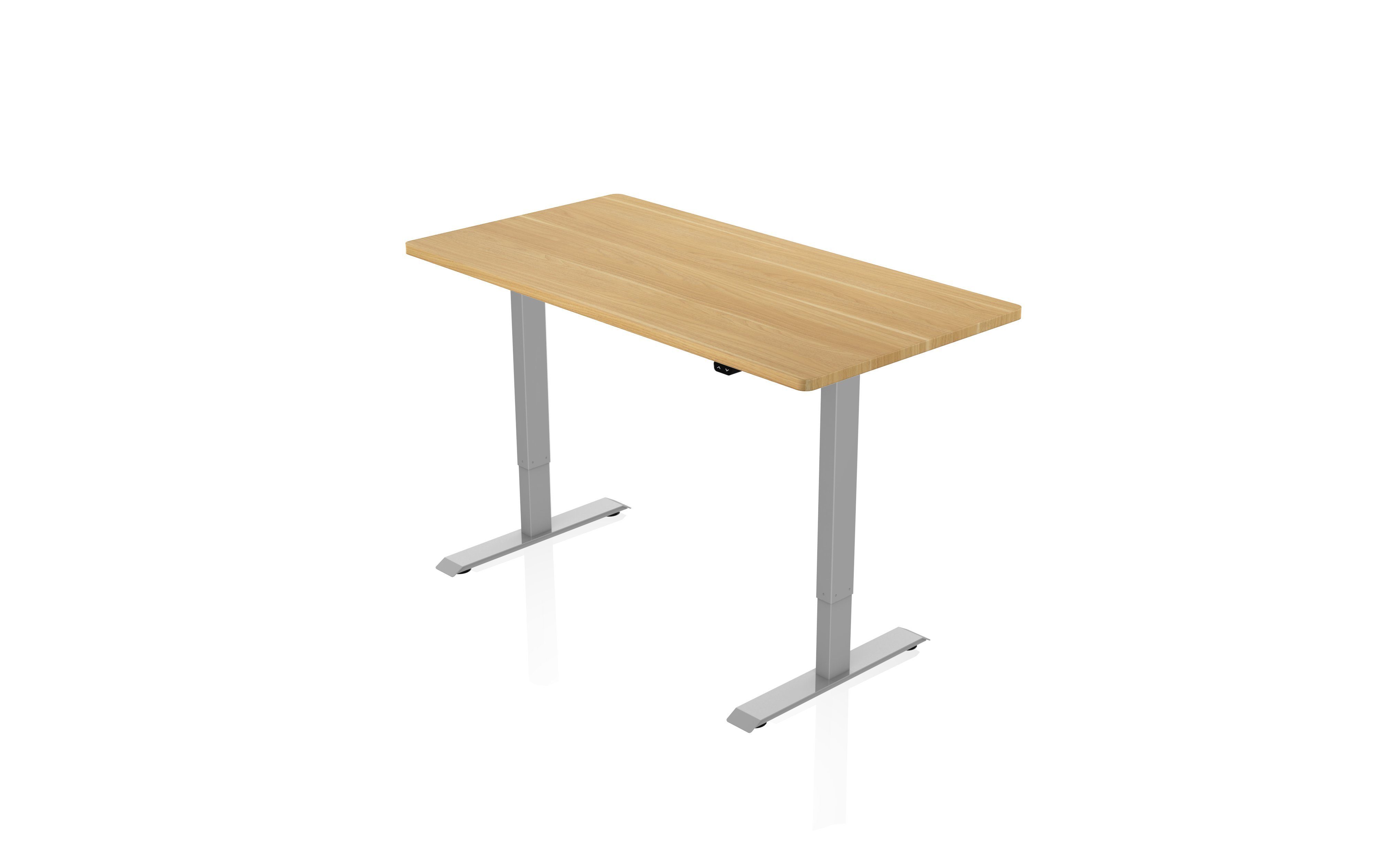 AGIl Schreibtisch elektrisch höhenverstellbarer Schreibtisch - 140*70cm (komplett-Set) Grau-Ahorn
