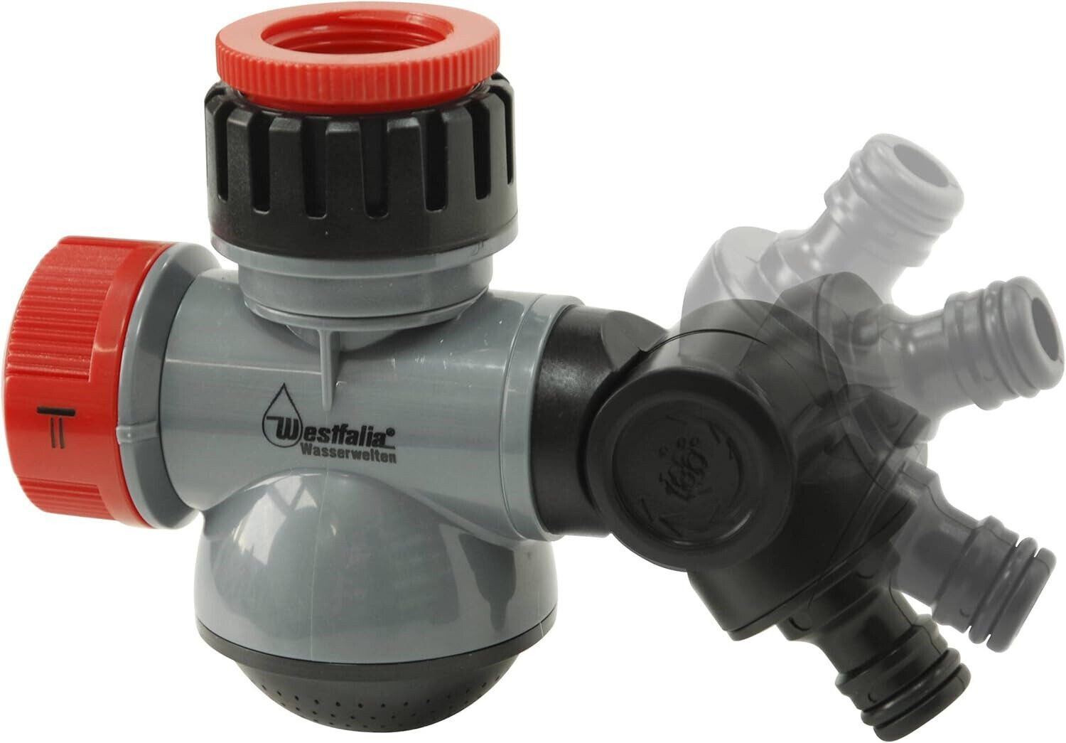 Westfalia Wasserwelten Schlauchkupplung Wasserwelten Multifunktions Wasserhahn Adapter Multi Tap, 1 Zoll, 3/4 Zoll
