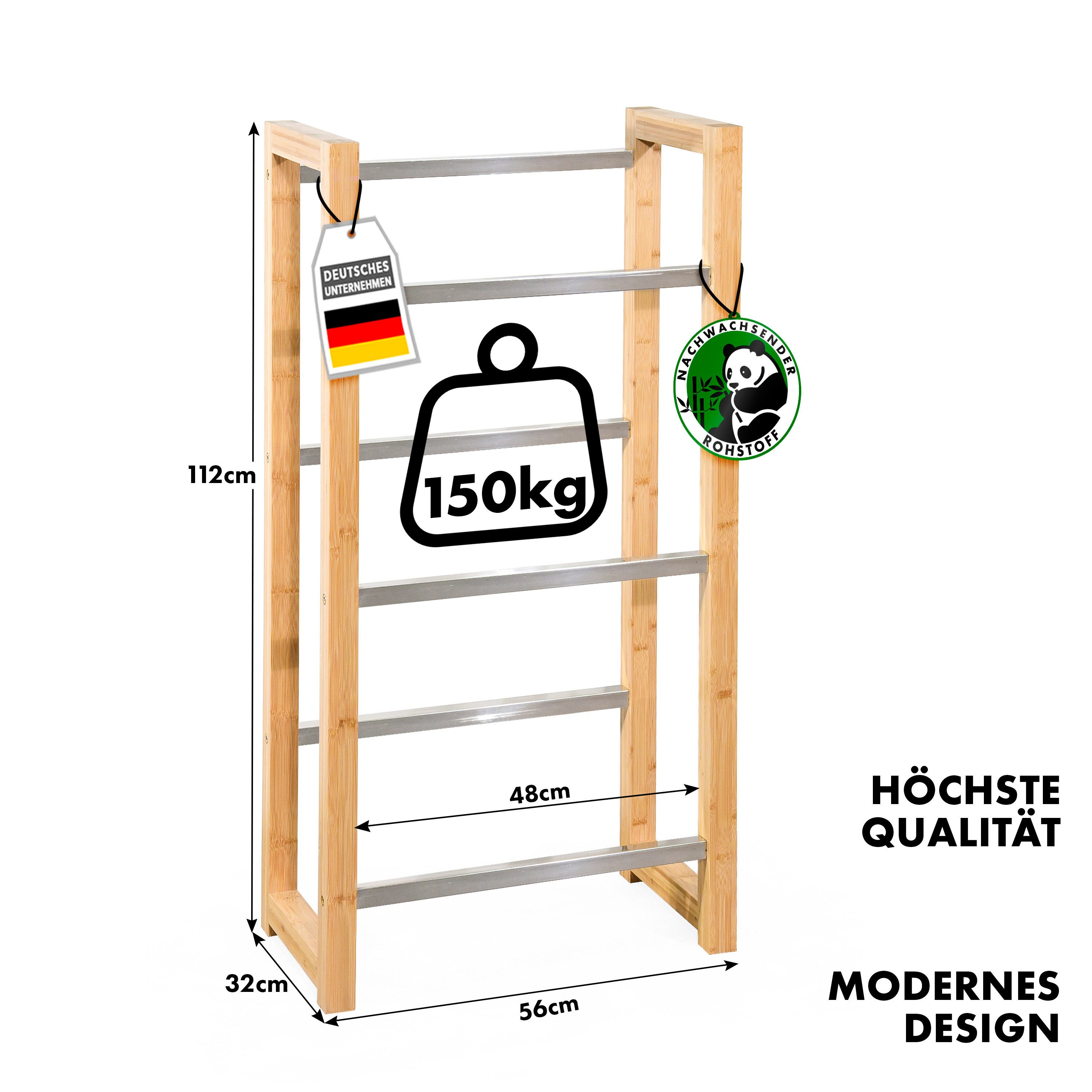 Kubus Kastenständer Getränkekistenregal Bambus Arrow, Robustes günstig online kaufen