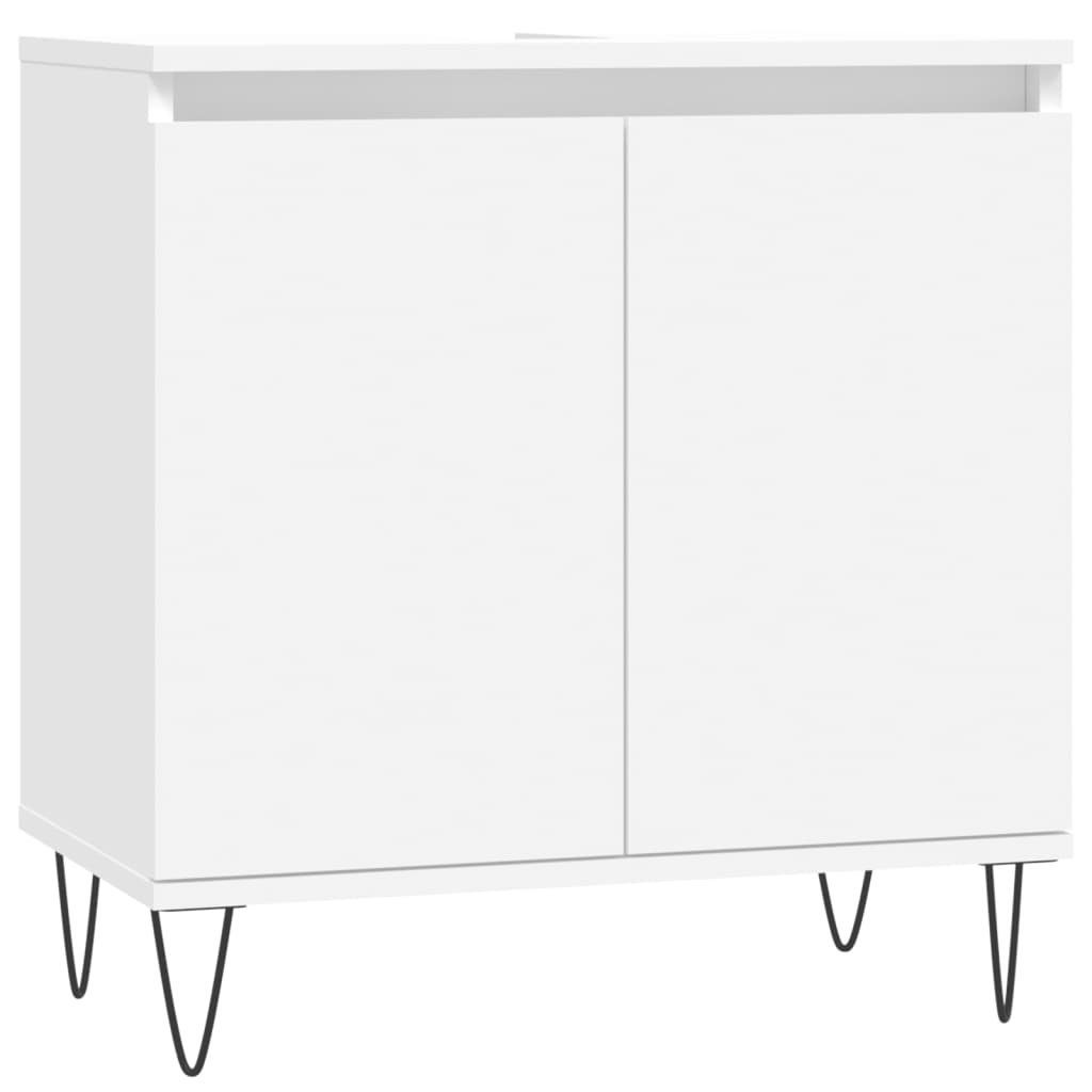 vidaXL Waschtisch NA Badezimmerschrank Weiß 58x33x60 cm Spanplatte